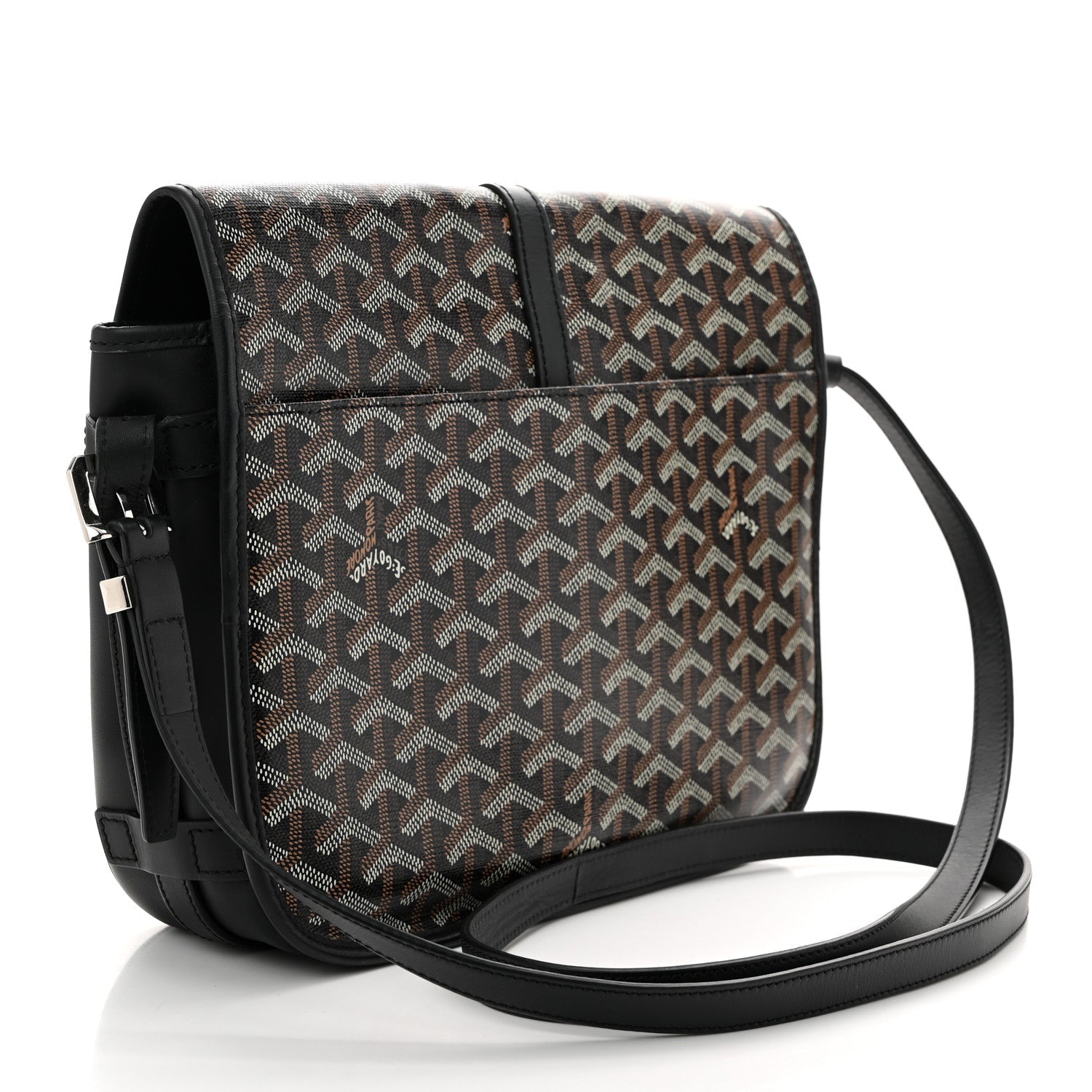 Goyardine Belvedere II MM Messenger Bag Black