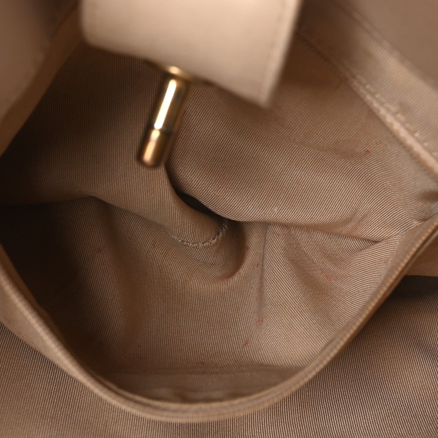 Calfskin Elaphe Stitched Large Chevron Chic Shopping Bag Beige