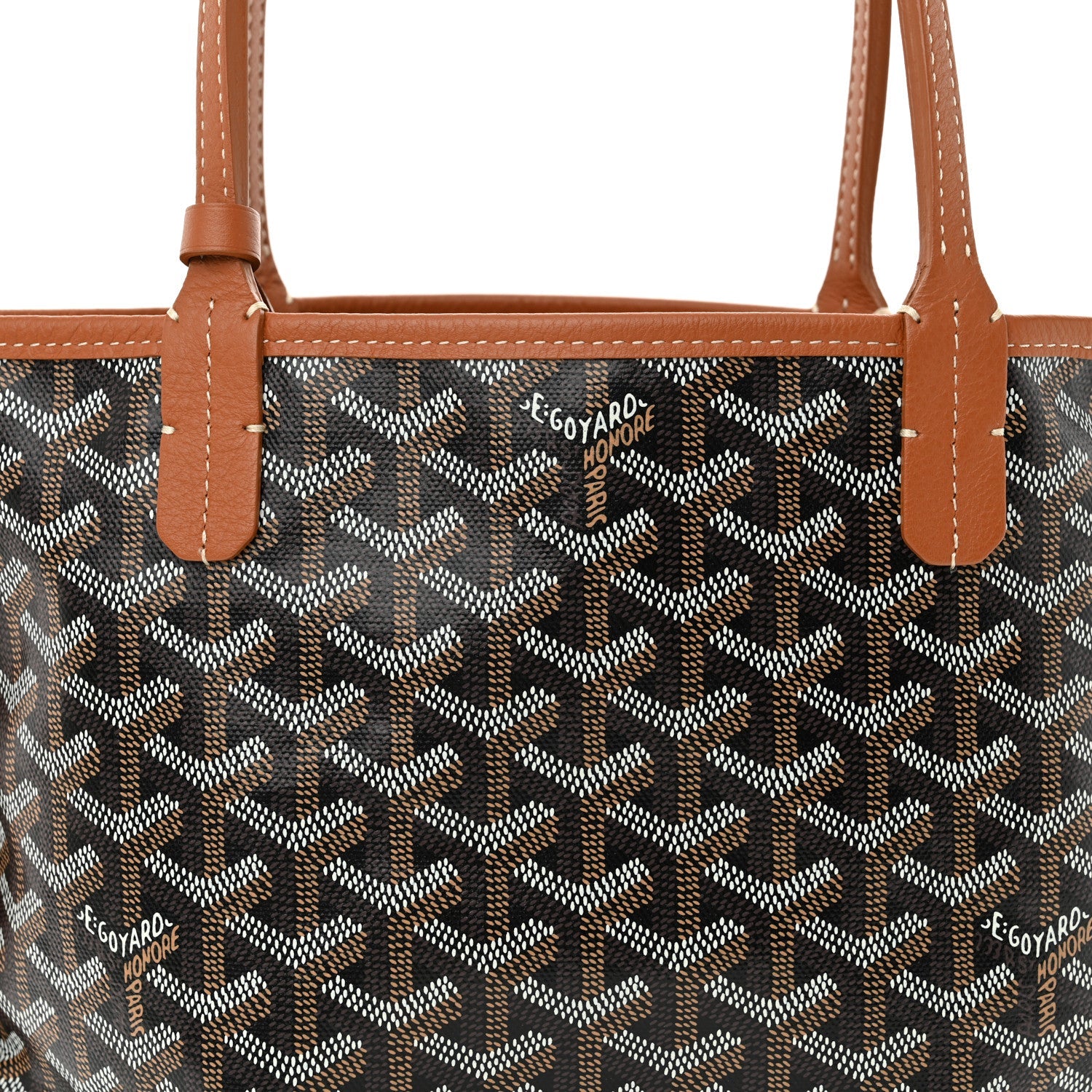 Goyardine Reversible Mini Anjou Black Gold