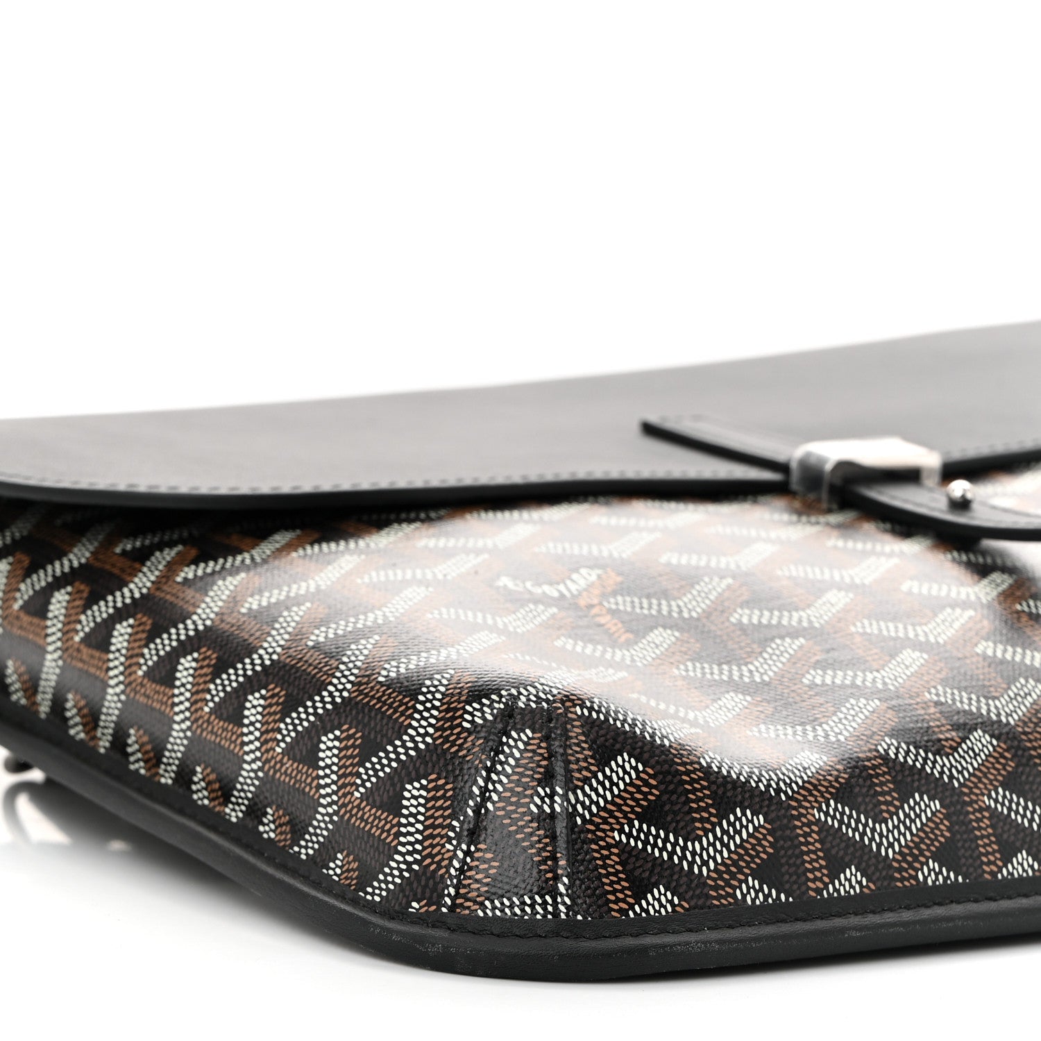 Goyardine Coursier Messenger Bag Black