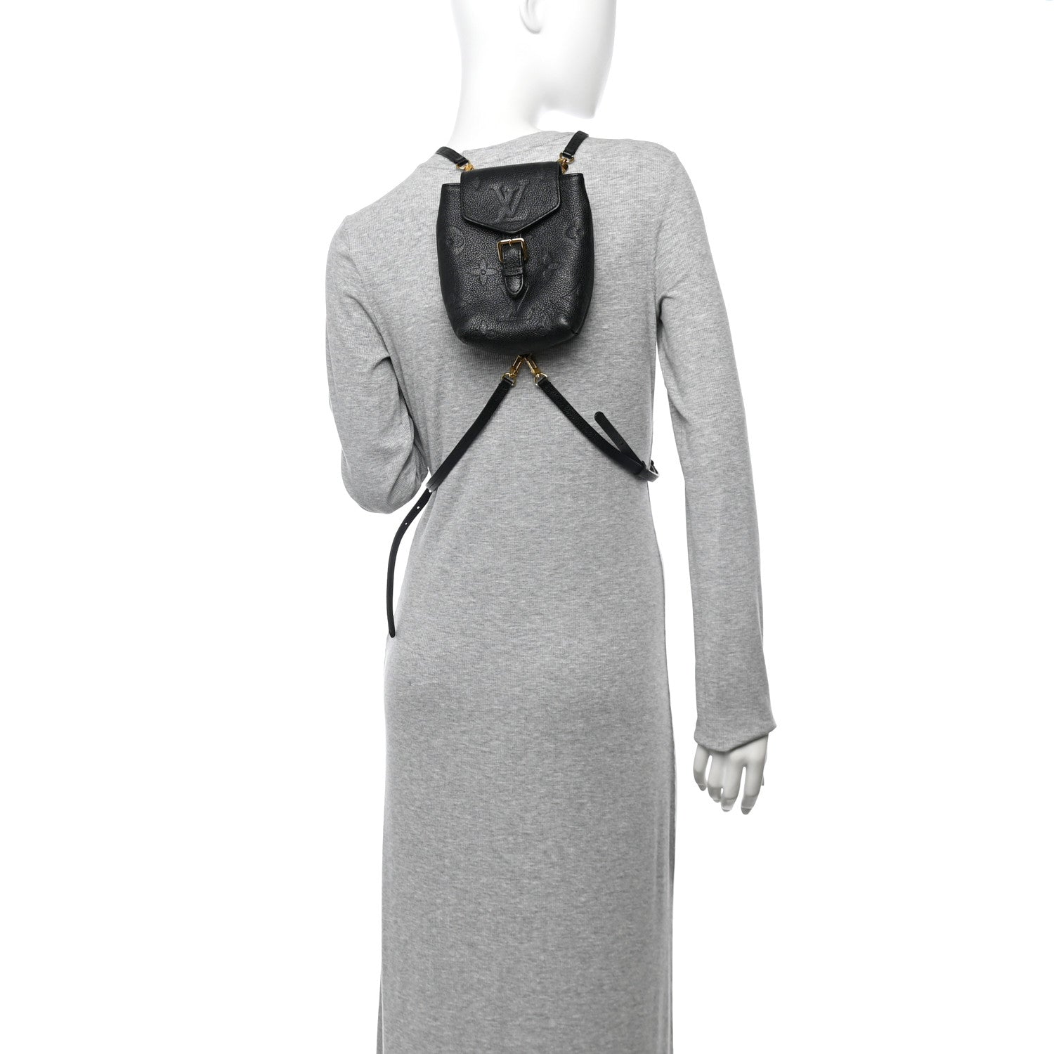 Empreinte Monogram Giant Tiny Backpack Black