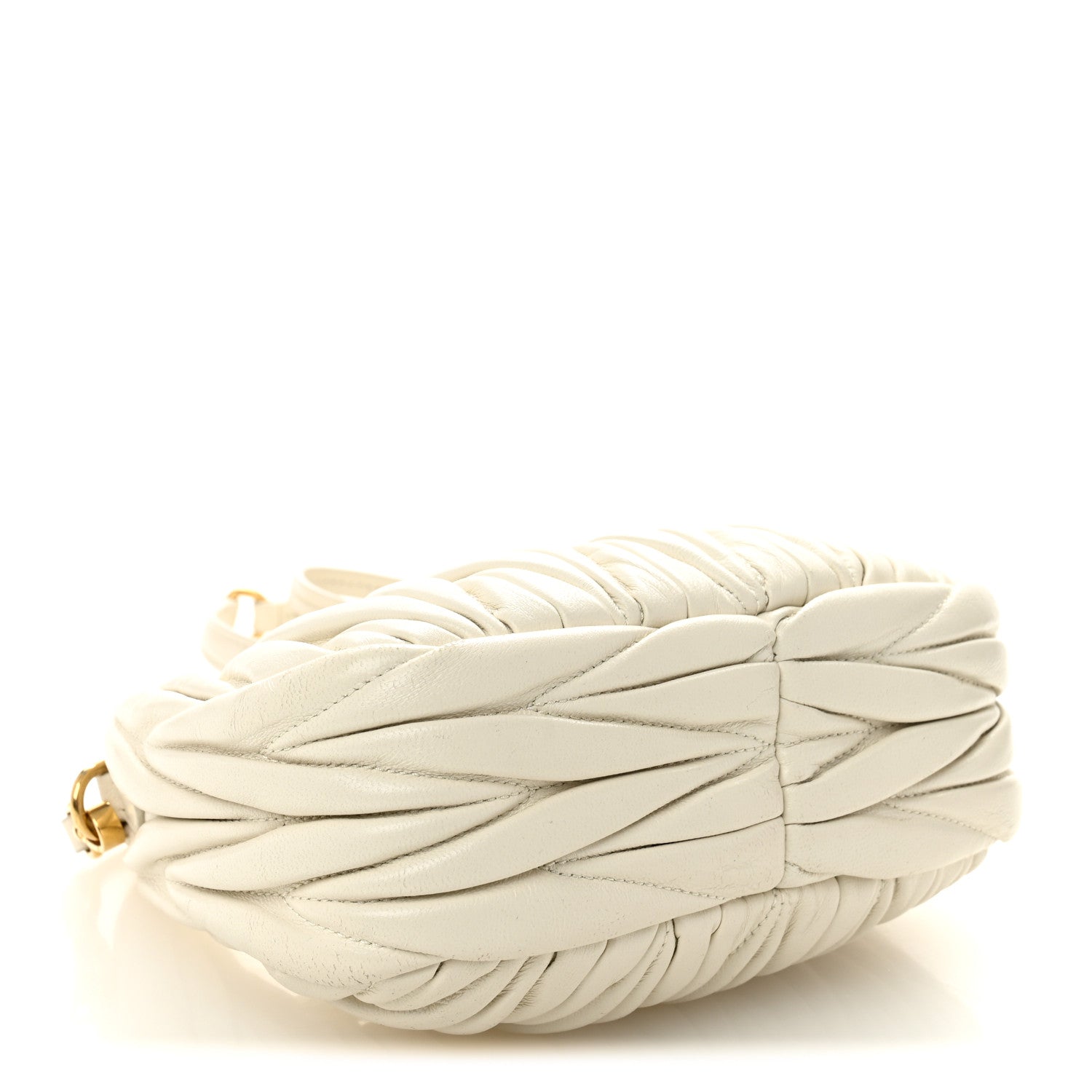 Nappa Matelasse Mini Wander Hobo White