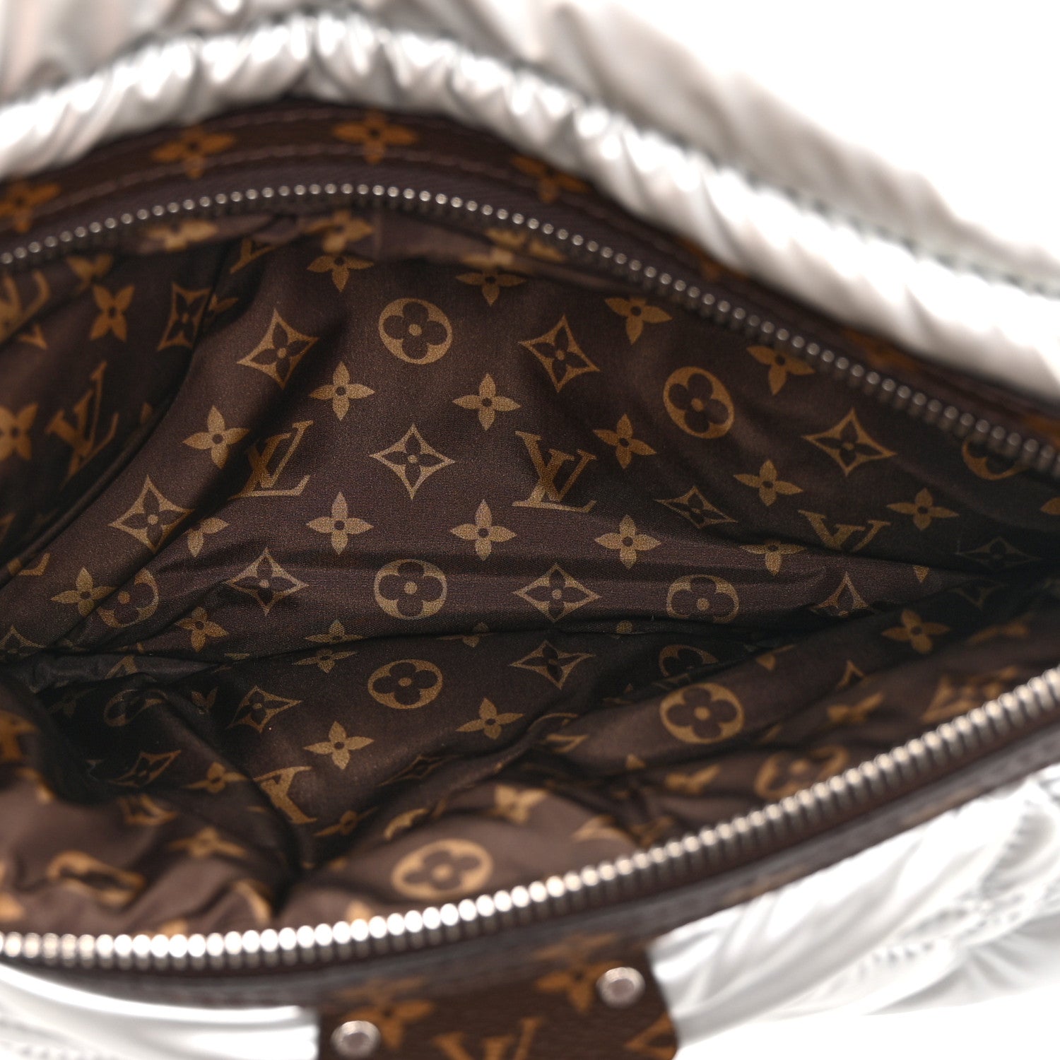 Econyl Monogram Pillow BumBag Silver