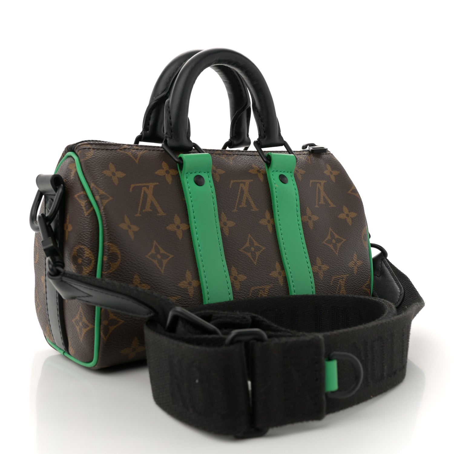 Monogram Macassar Keepall Bandouliere 25 Minty Green