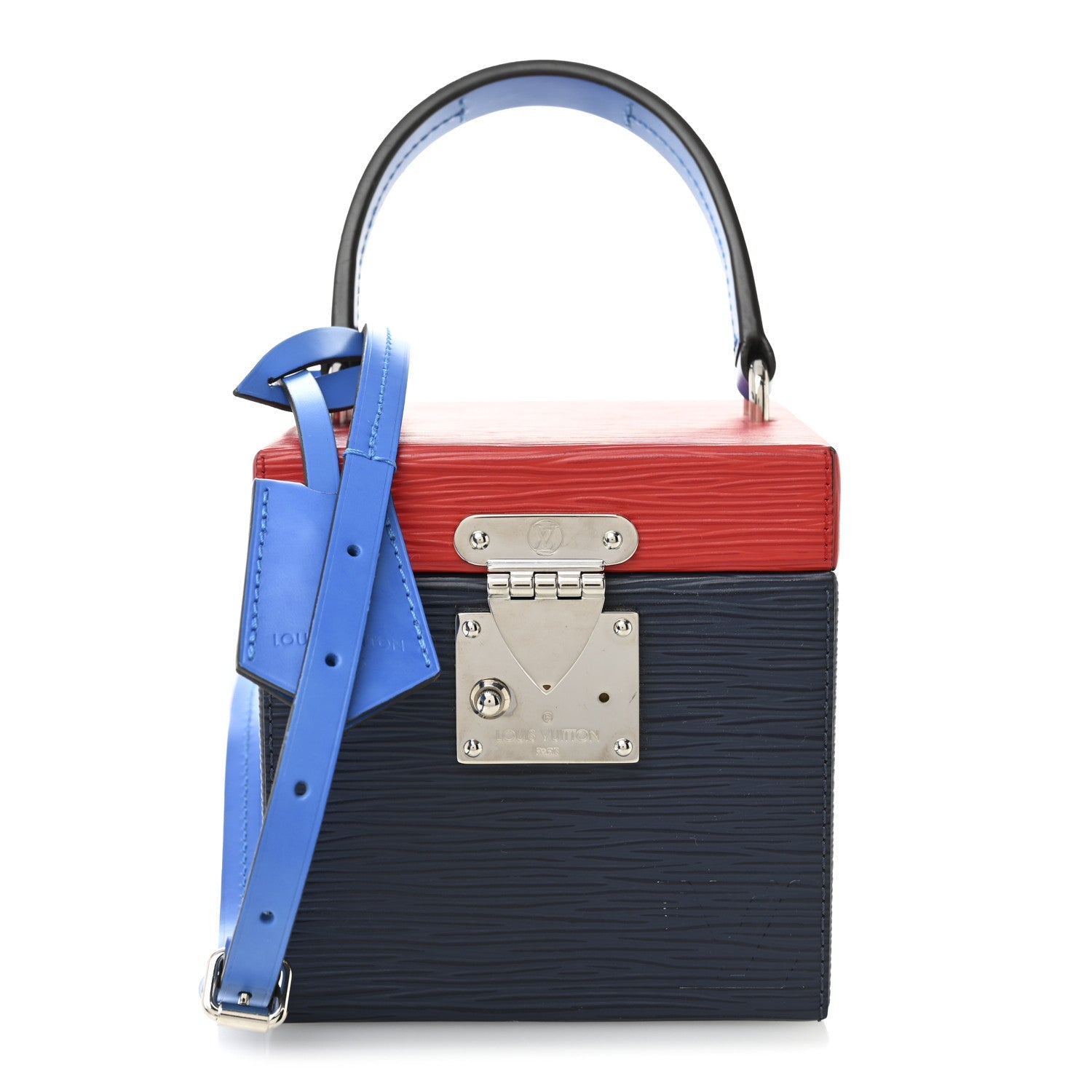 Epi Bleecker Box Indigo Coquelicot