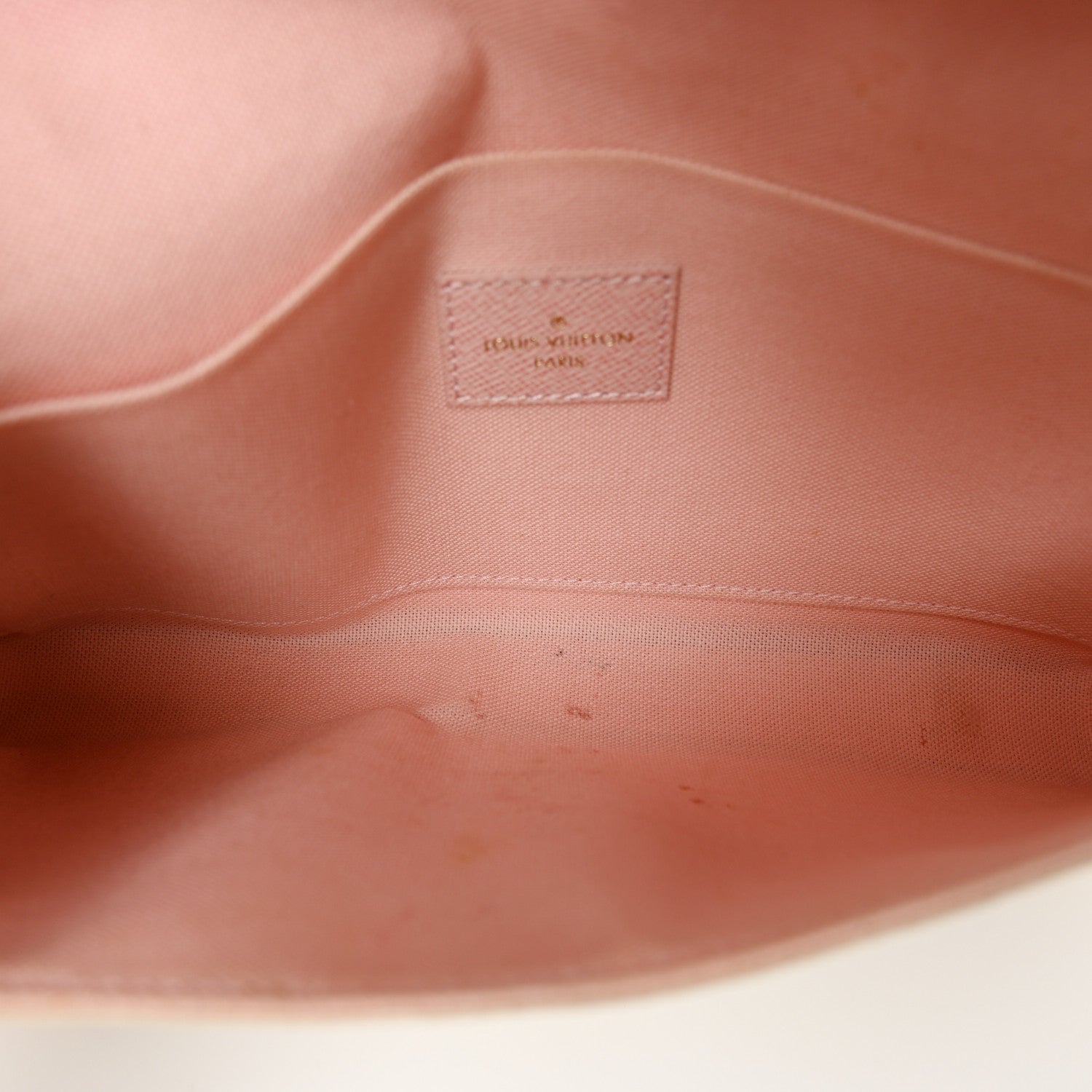 Damier Azur Pochette Felicie Chain Wallet Rose Ballerine