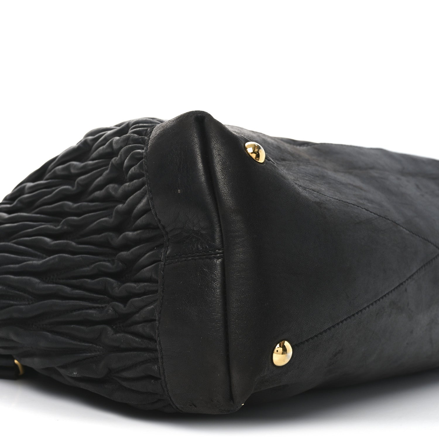 Nappa Matelasse Top Handle Black