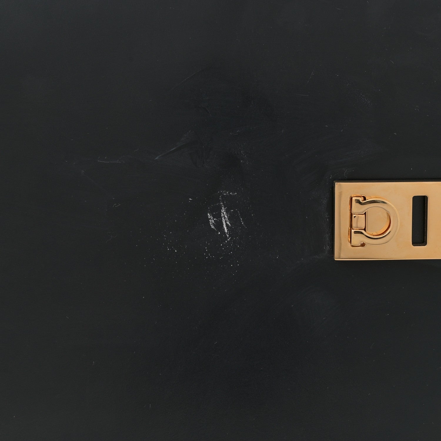 Brushed Off Calfskin XL Gancini Buckles Tote Bag Black