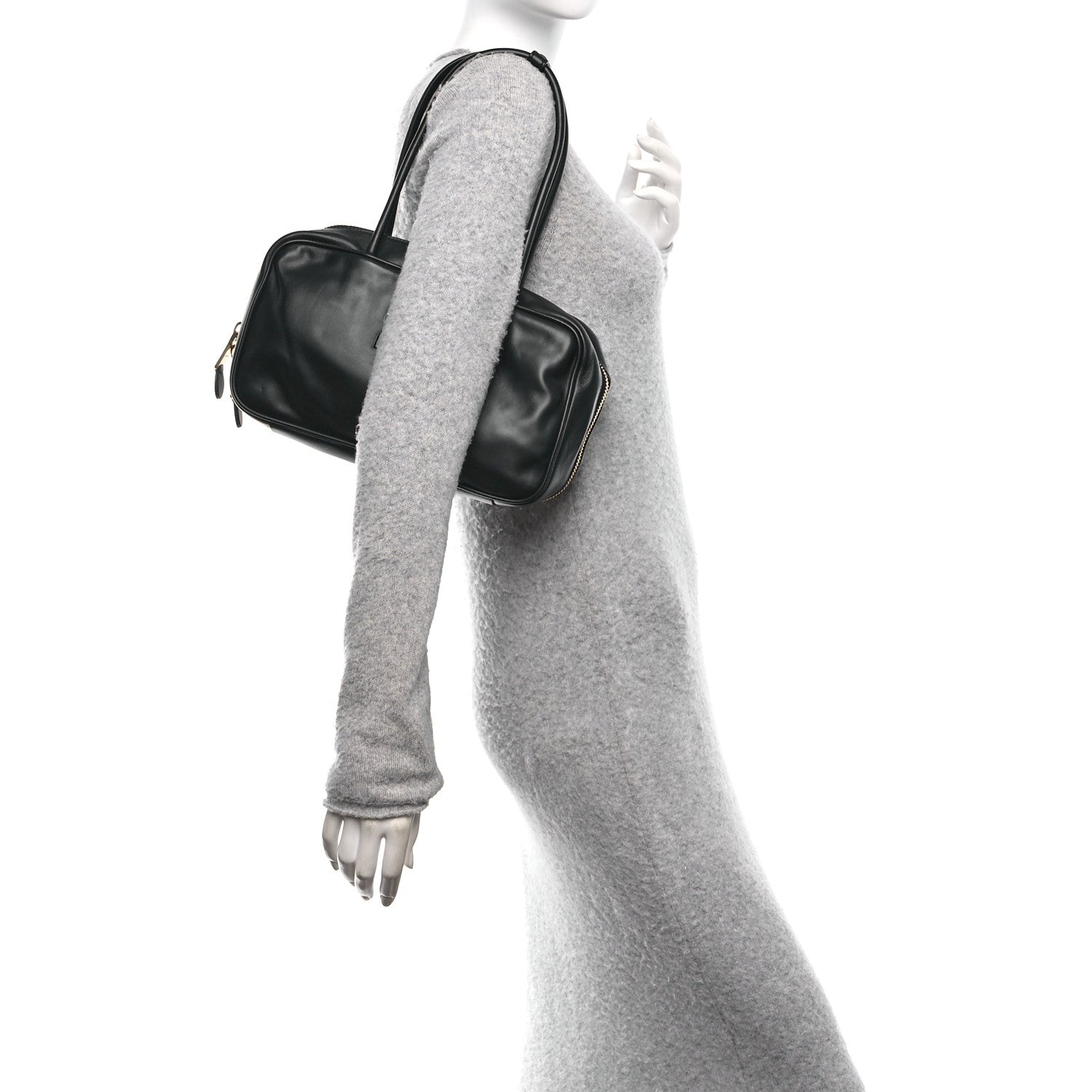 Calfskin Softy Medium Beau Top Handle Bag Black