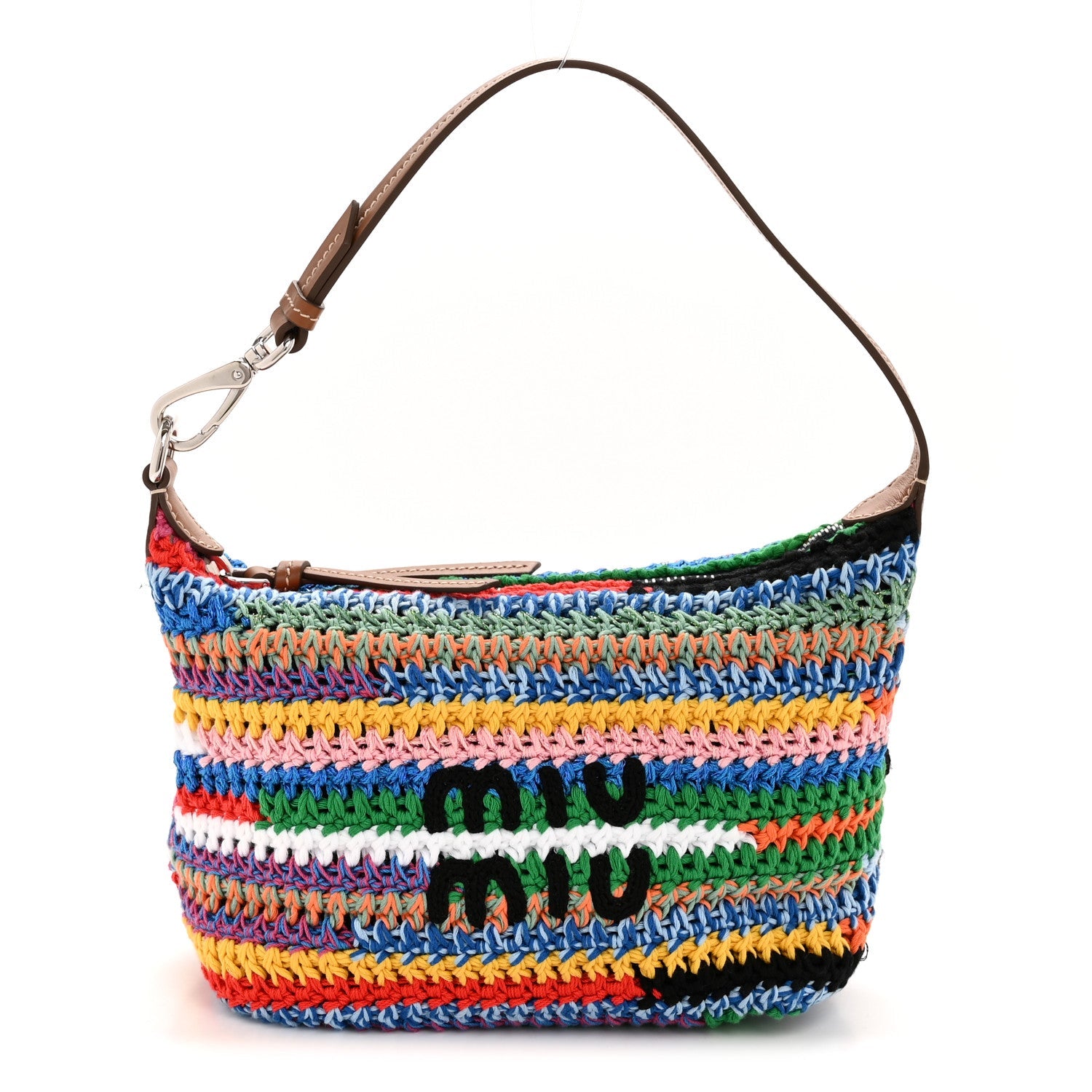 Fabric Crochet Pouch Multicolor