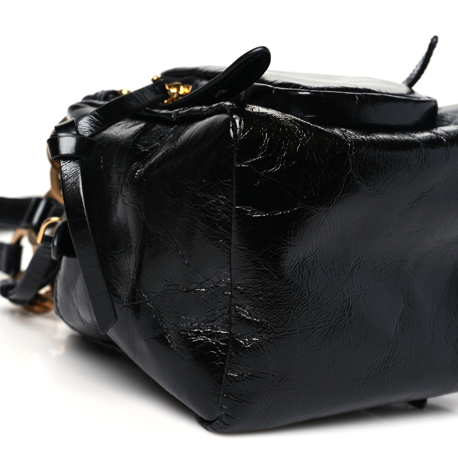 Soft Lux Calfskin Mini Dangle Top Handle Bag Black