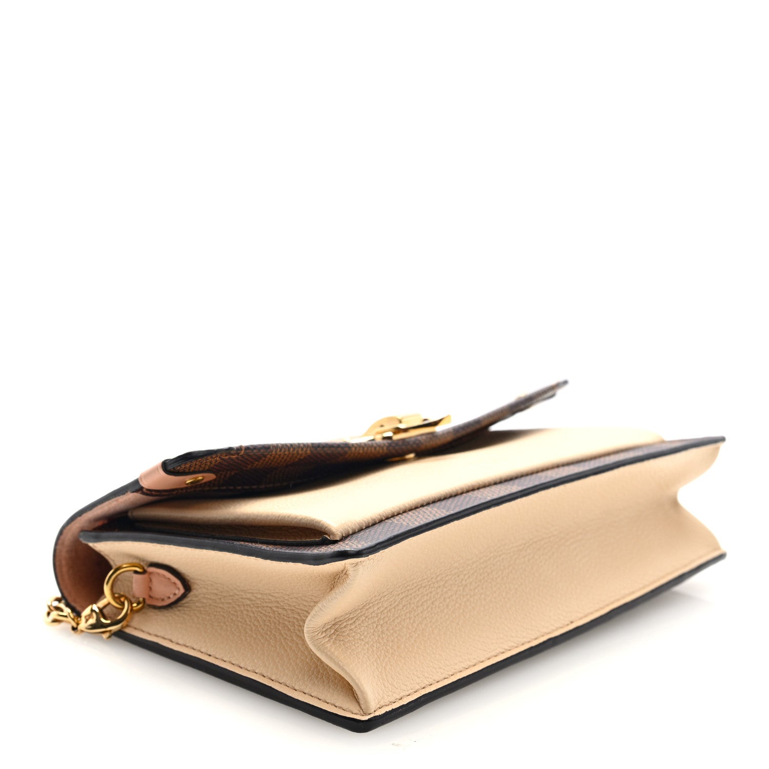 Damier Ebene Vavin Chain Wallet Creme