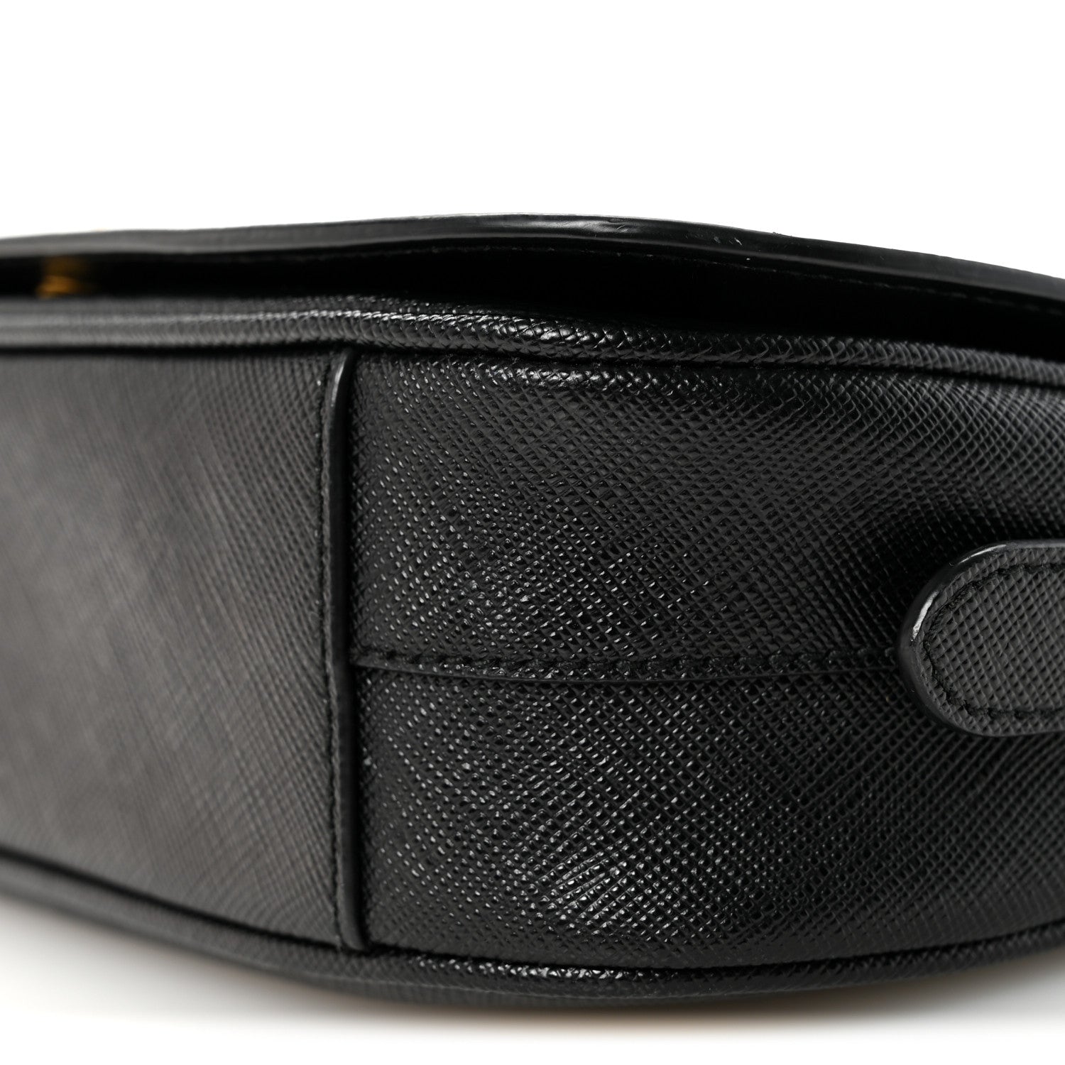Saffiano Flap Crossbody Black