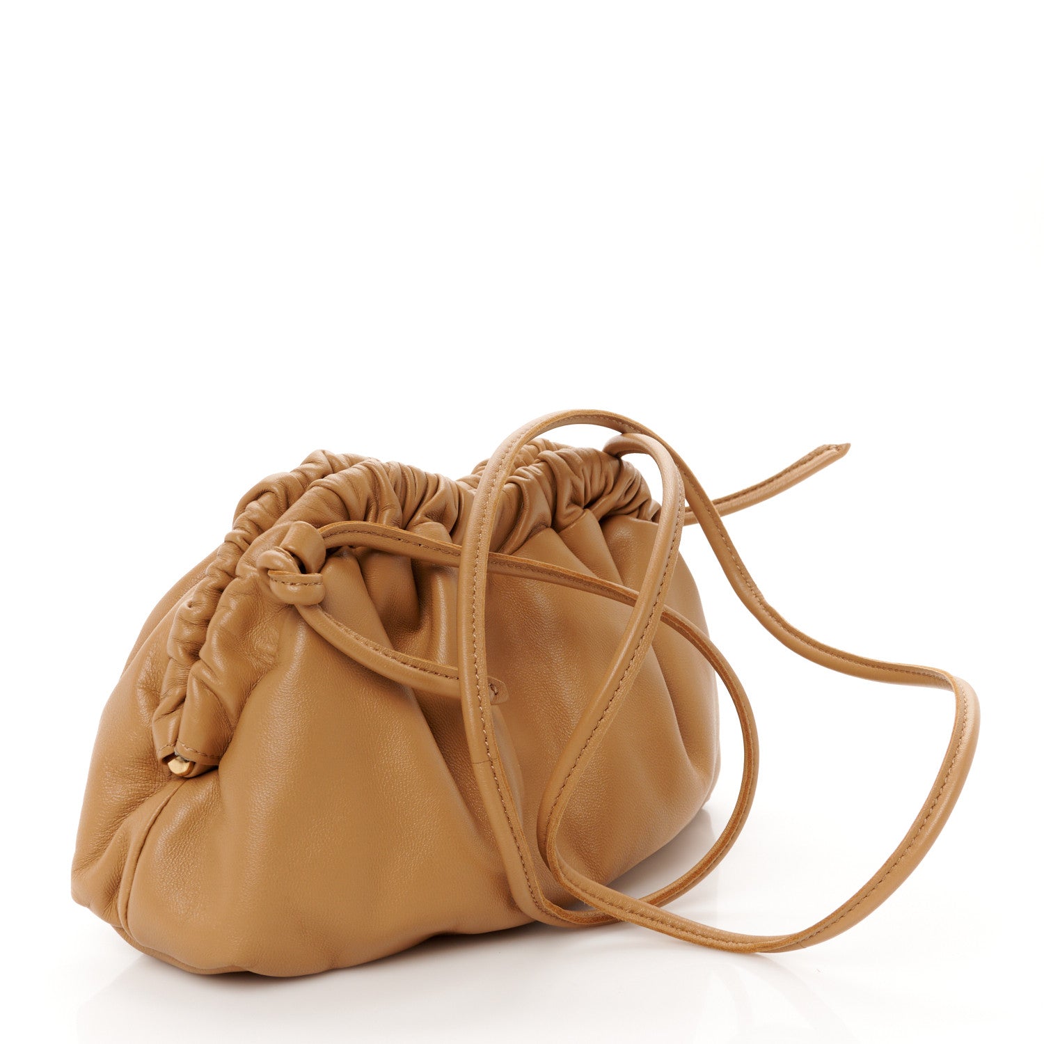 Lambskin Cloud Mini Clutch Caramel