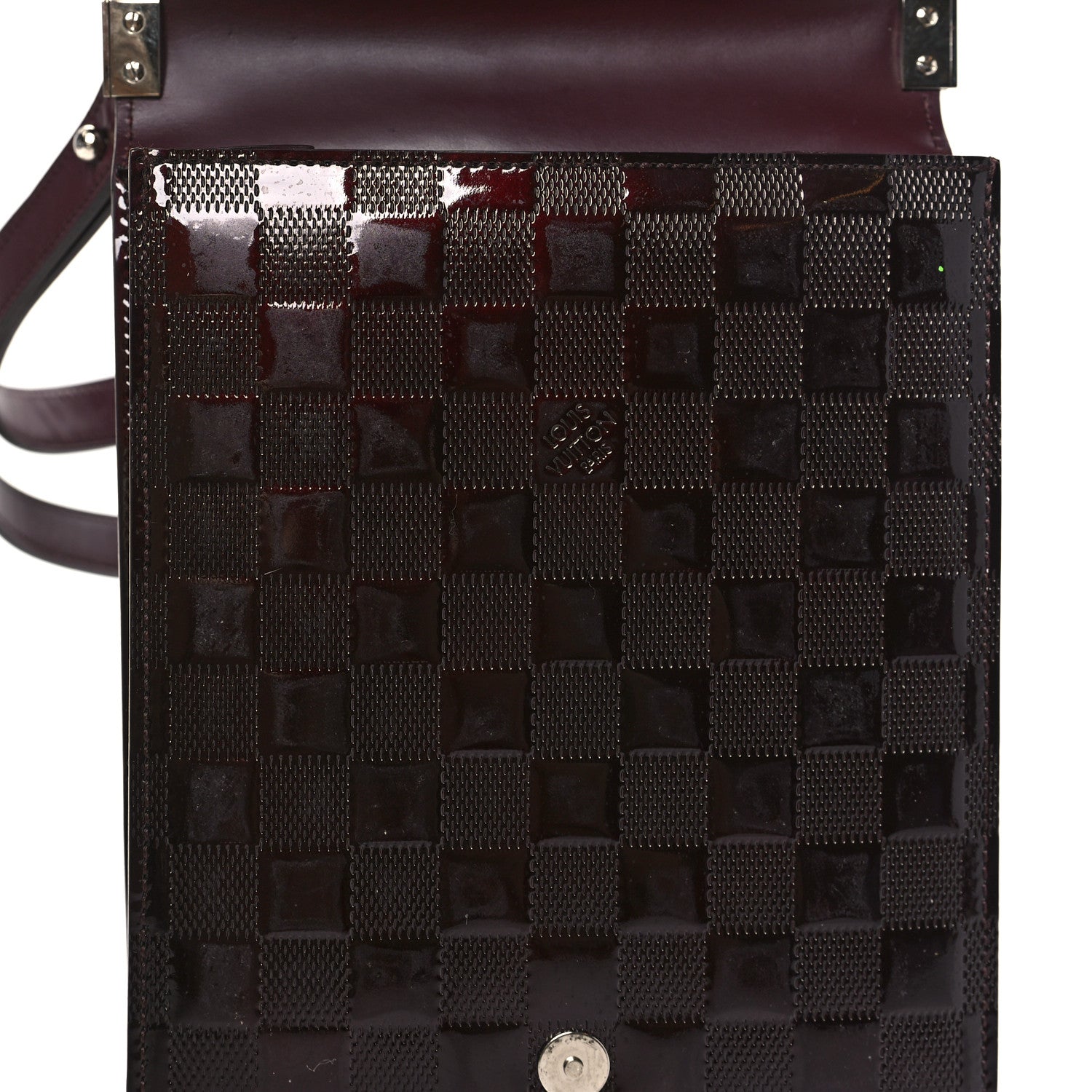 Damier Vernis Club Bag Carmine