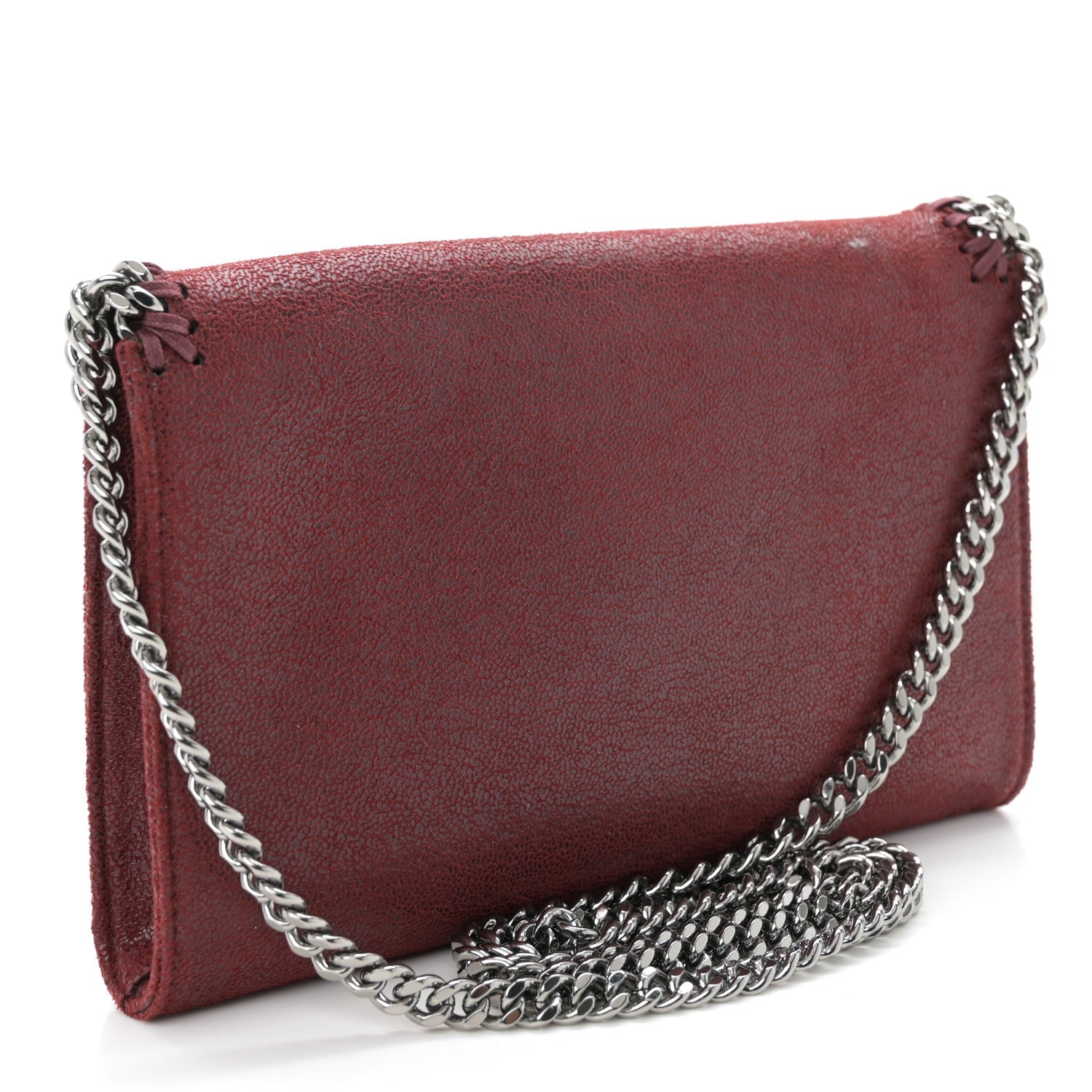 Shaggy Deer Mini Falabella Crossbody Bag Burgundy
