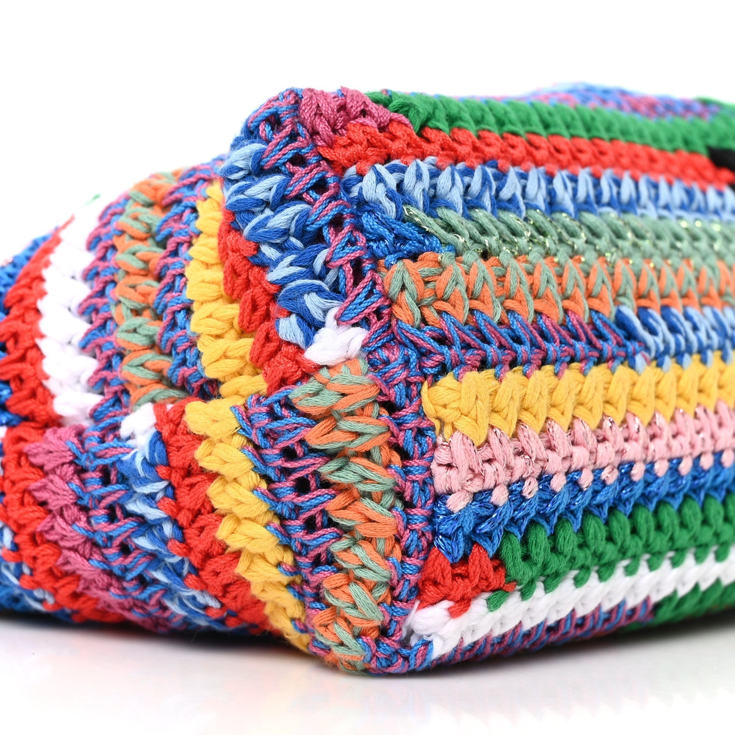 Fabric Crochet Pouch Multicolor
