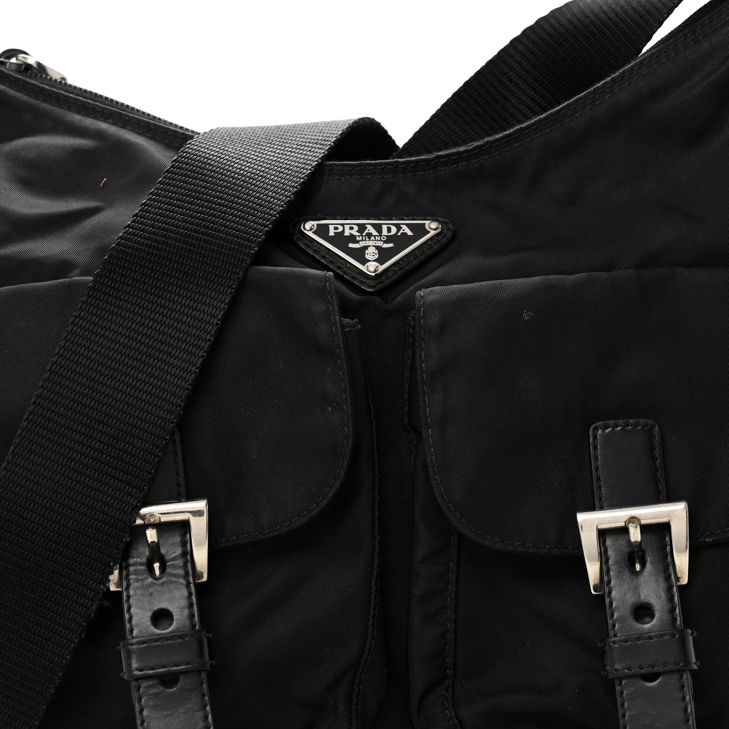Tessuto Nylon Messenger Bag Black
