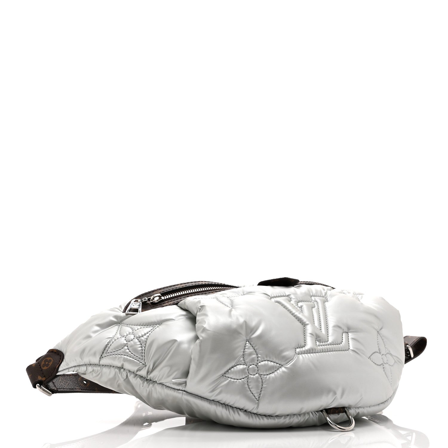 Econyl Monogram Pillow BumBag Silver