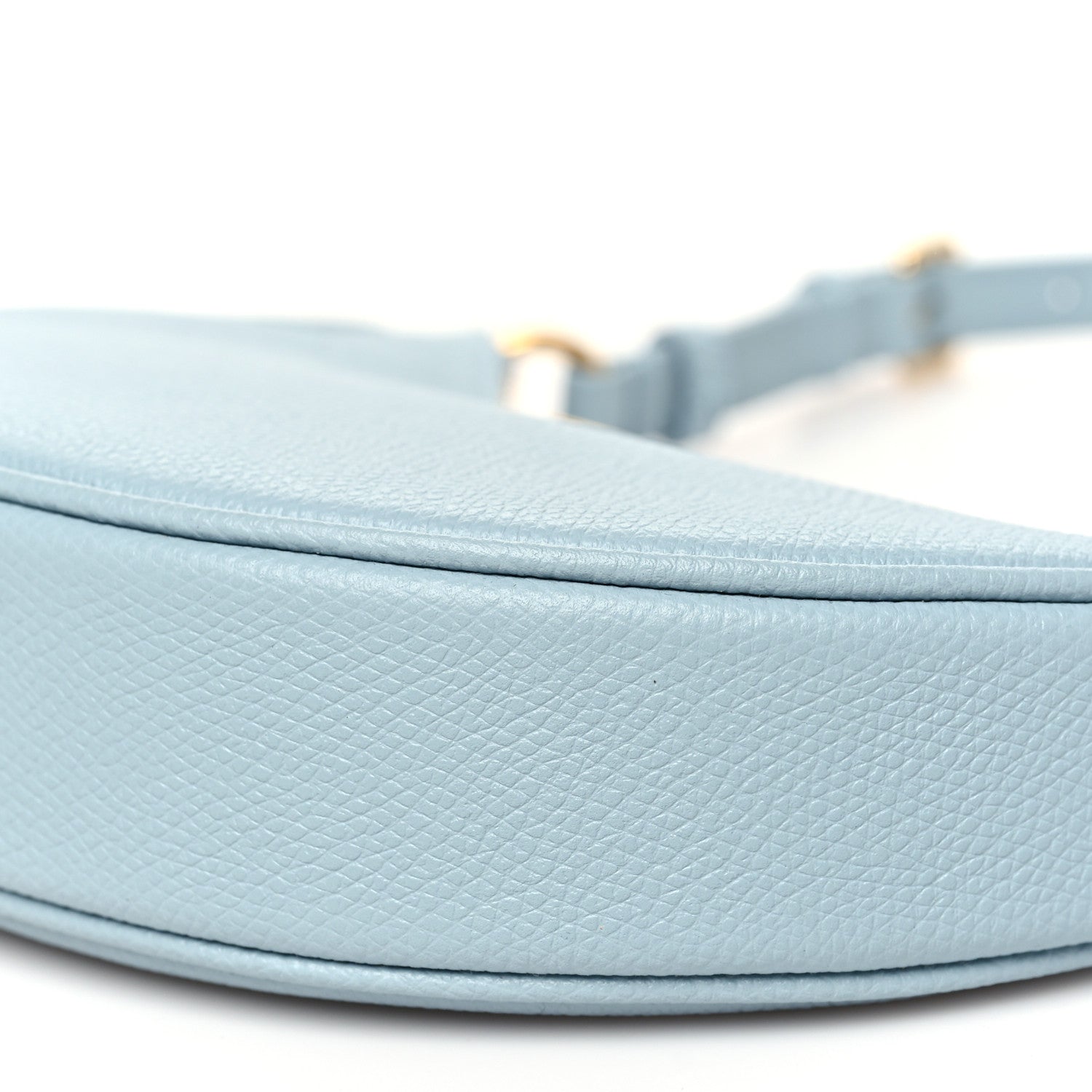 Grainy Calfskin Mini Vlogo Signature Hobo Bag Light Blue