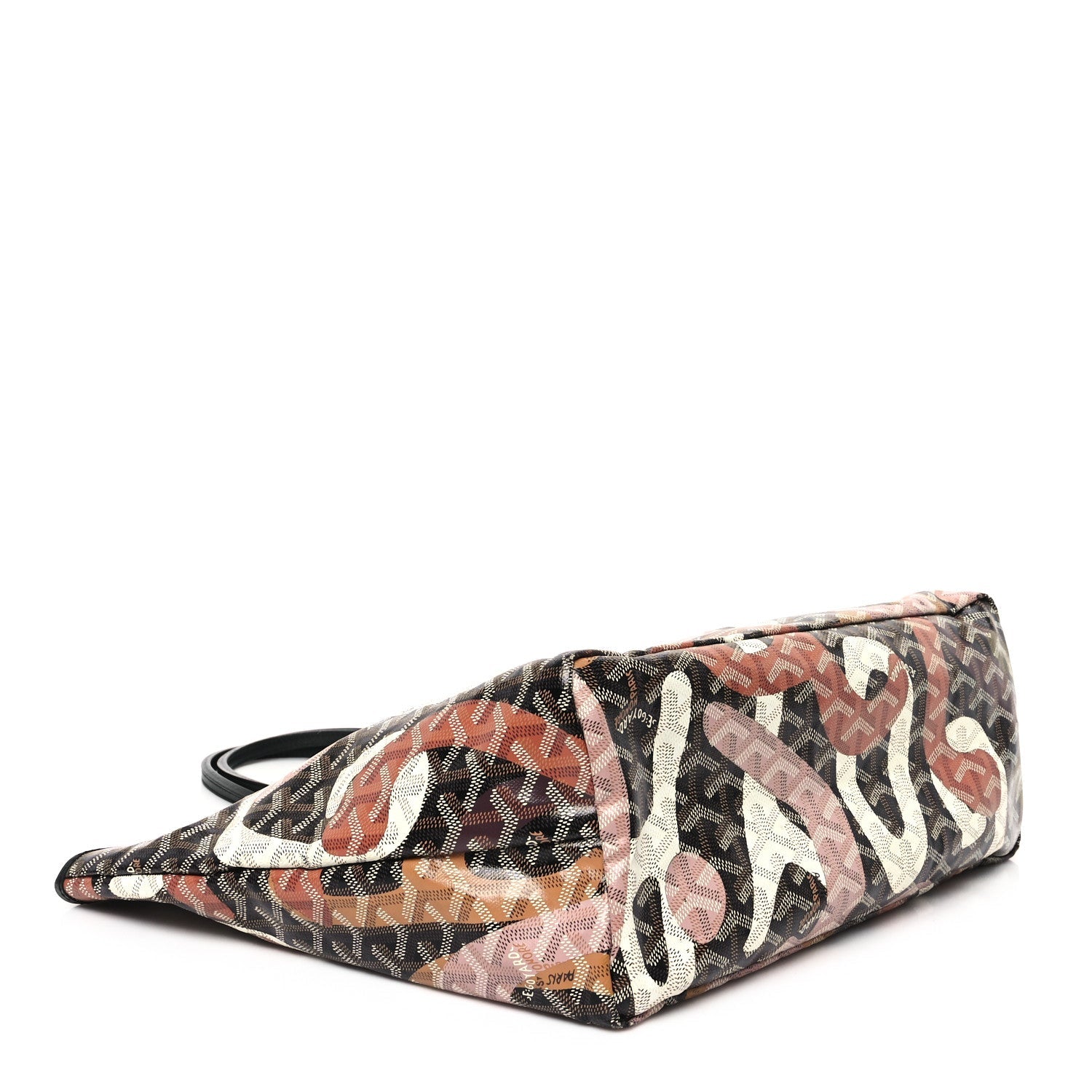 Goyardine Saint Louis Lettres Camouflage PM Black Pink Multicolor
