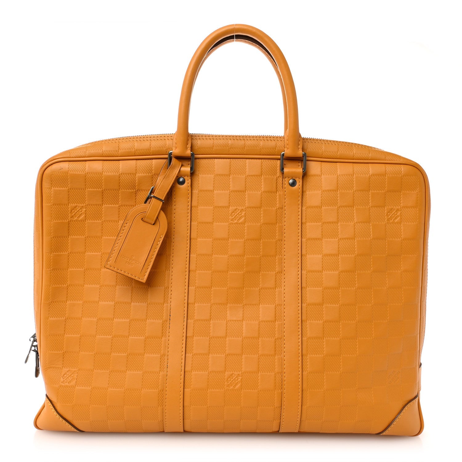 Damier Infini Porte-Documents Voyage Jaune