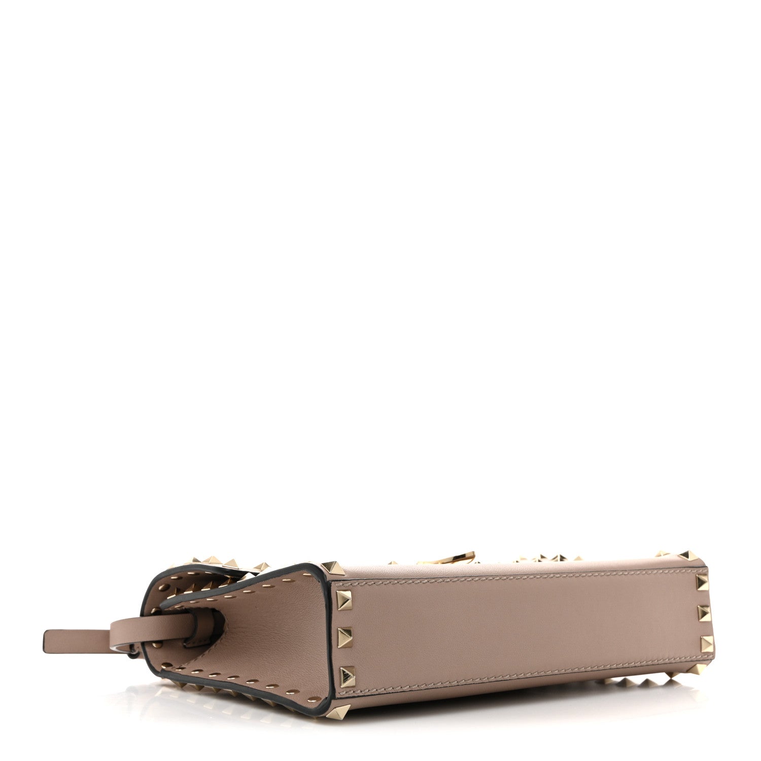 Vitello Medium Rockstud Flip Lock Crossbody Bag Poudre