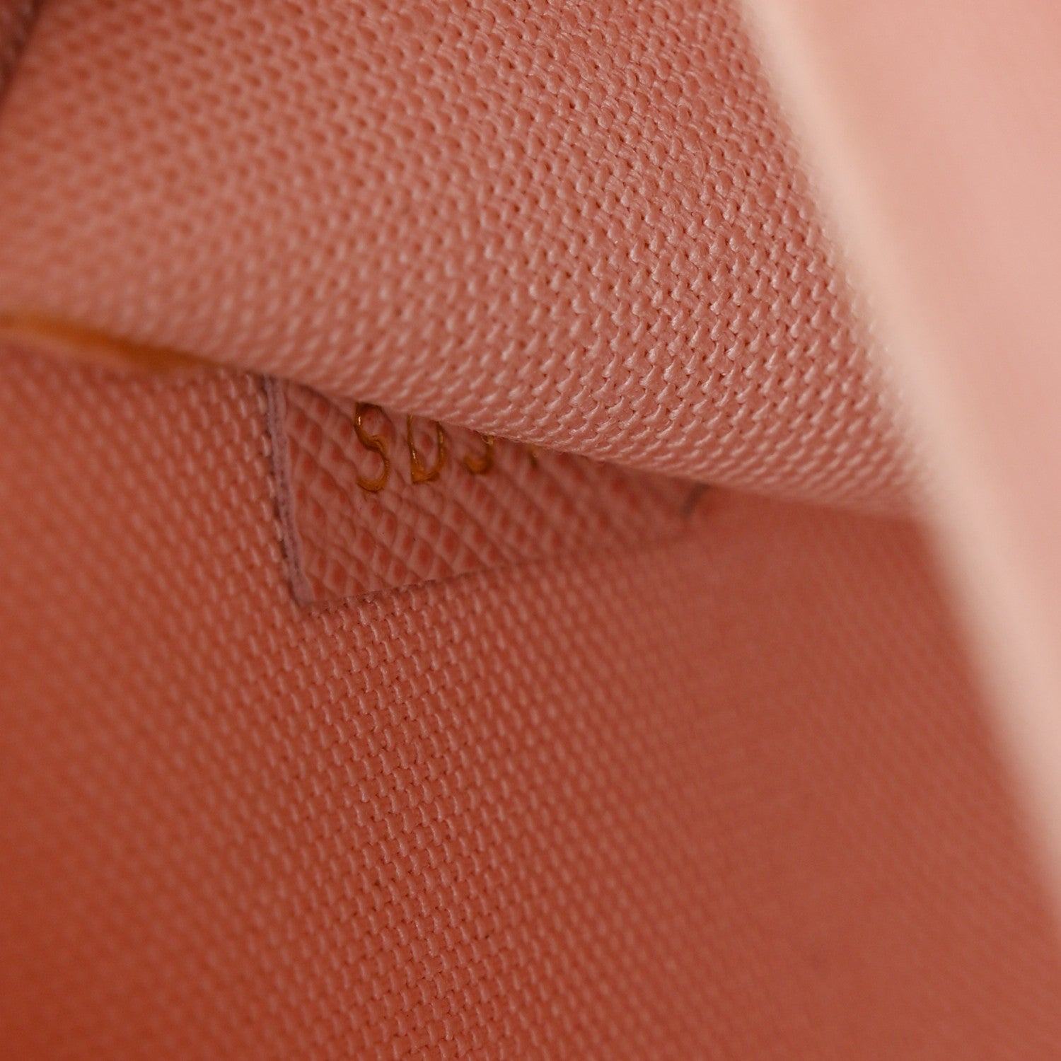 Damier Azur Pochette Felicie Chain Wallet Rose Ballerine