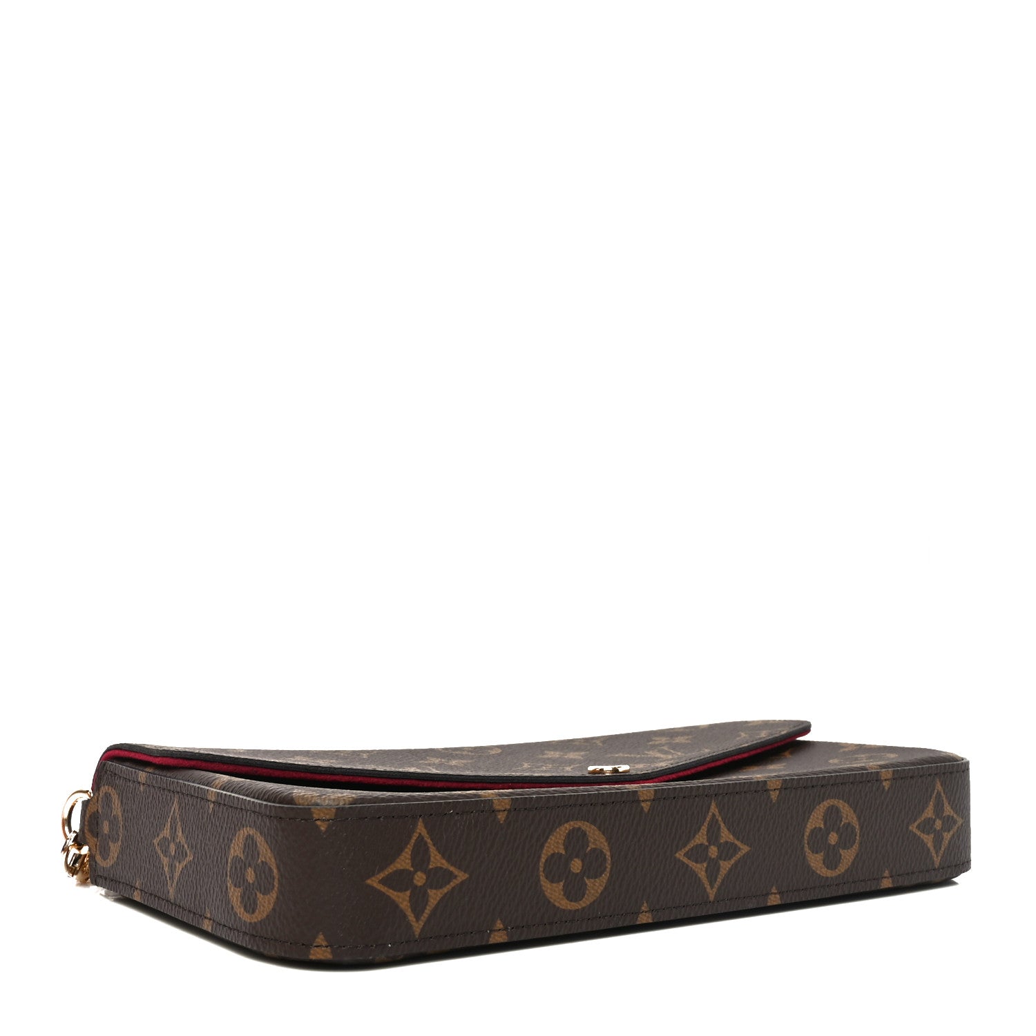 Monogram Pochette Felicie Chain Wallet Fuchsia