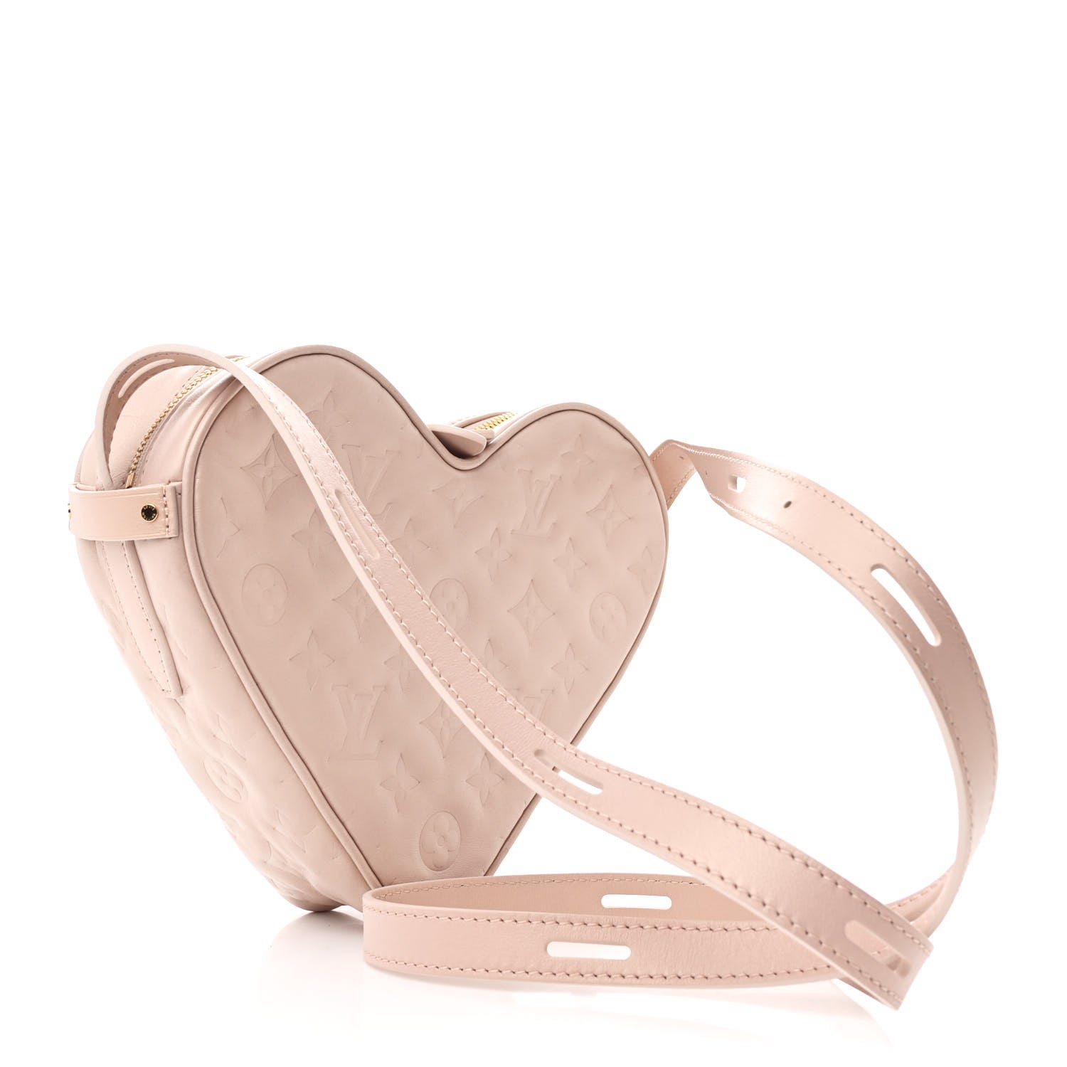 Lambskin Embossed Monogram Fall In Love Sac Coeur Light Pink