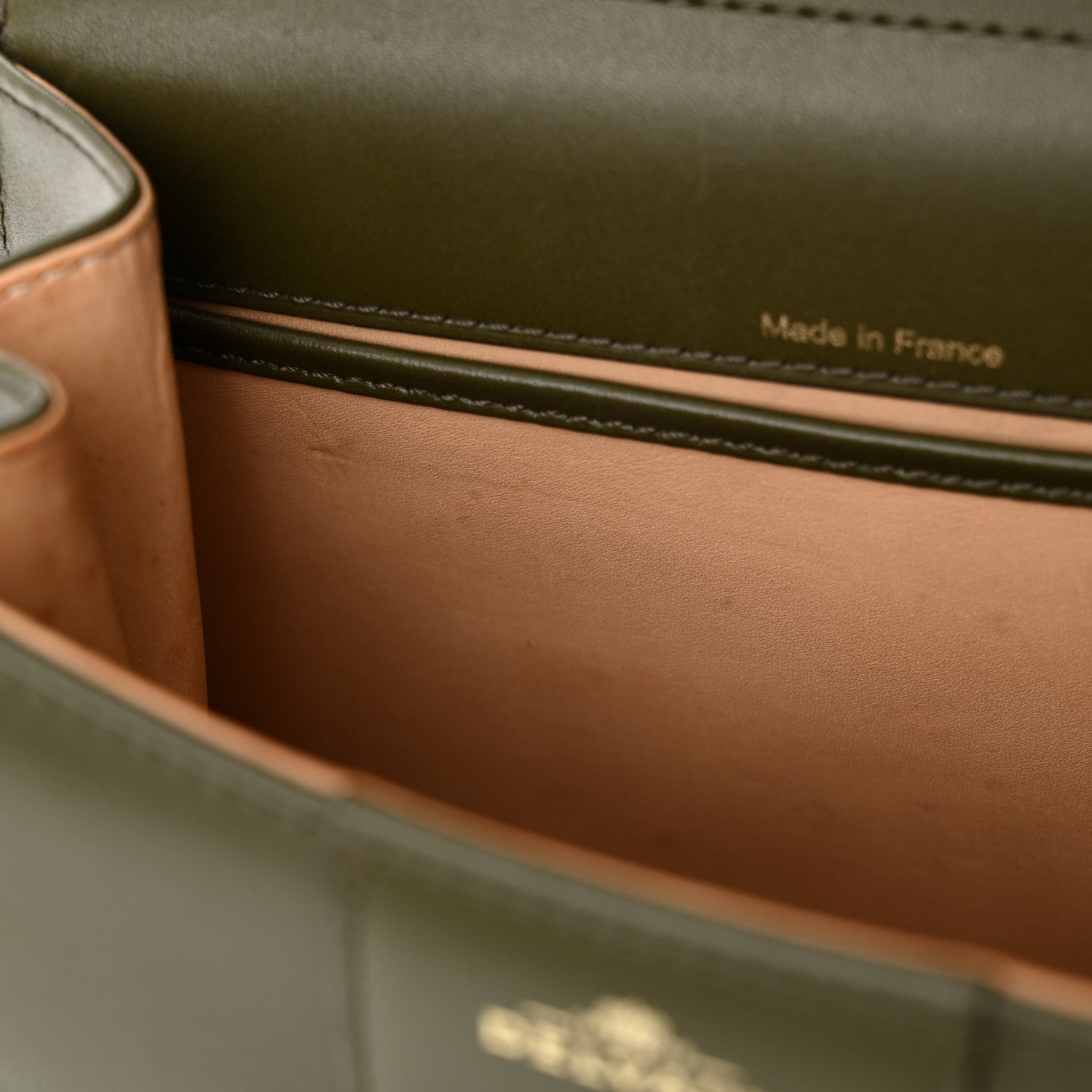 Box Calfskin Mini Brillant Satchel Olive