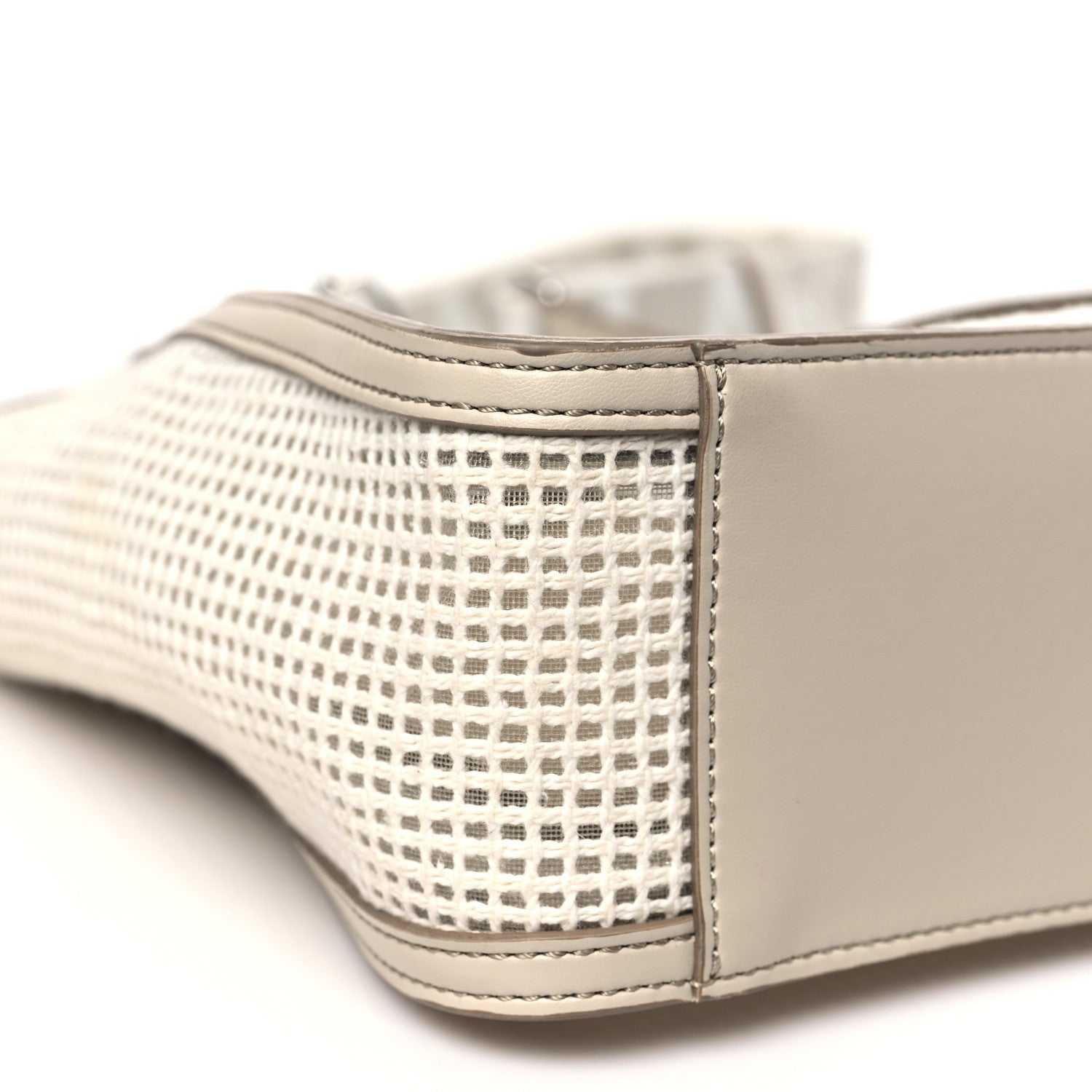 Eco Mesh Logo Mini Crossbody Ivory White