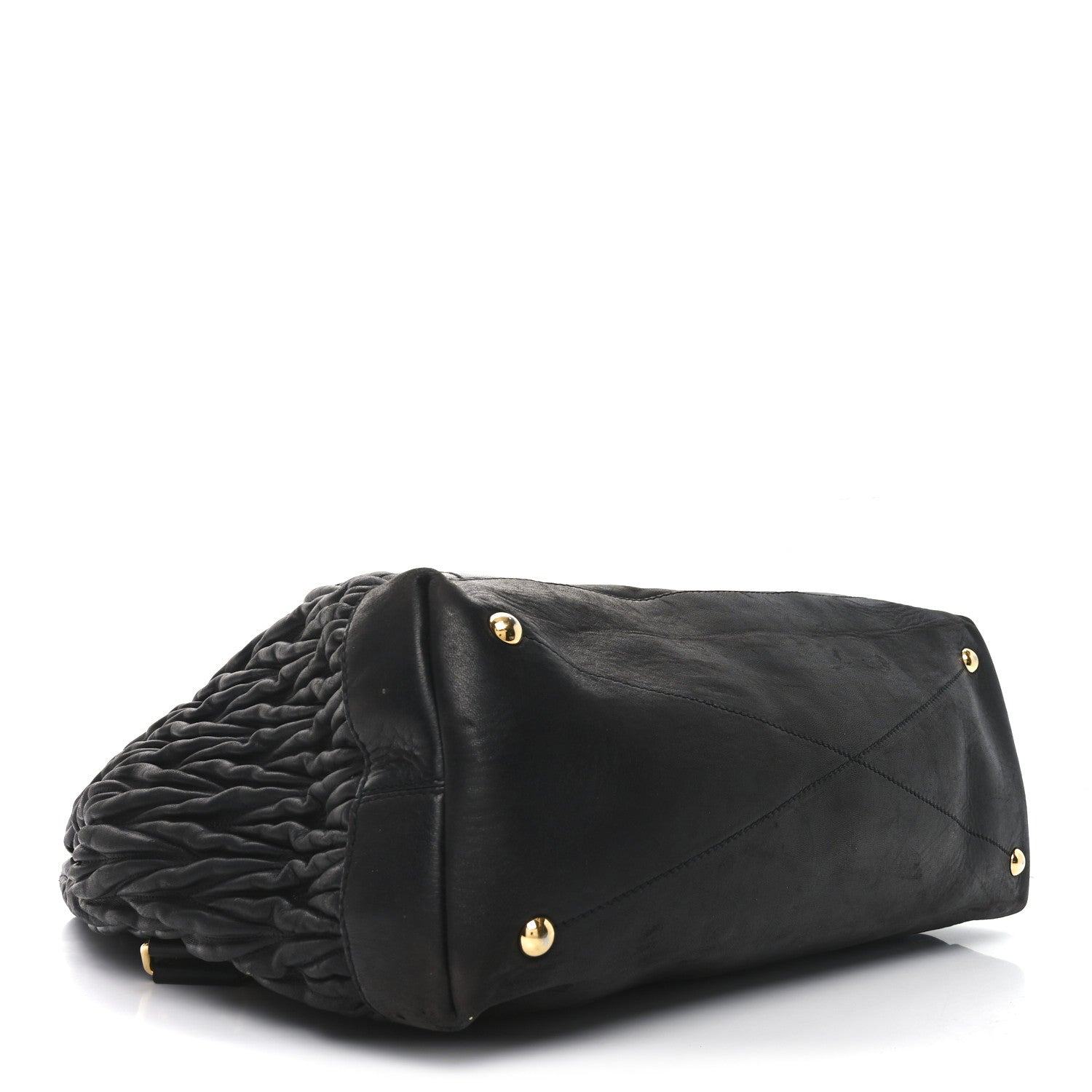 Nappa Matelasse Top Handle Black