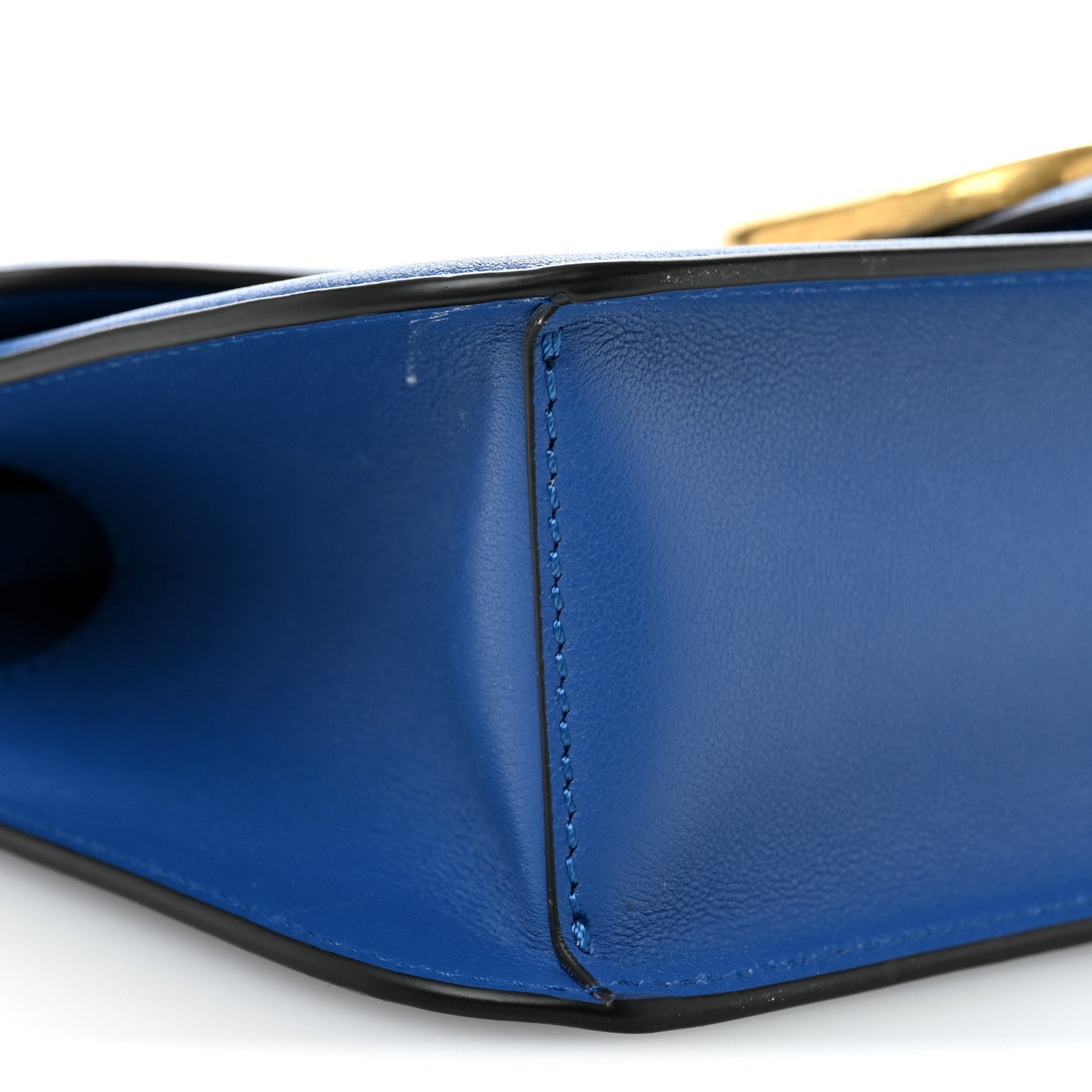 Calfskin Vlogo Loco Shoulder Bag Riverside Blue
