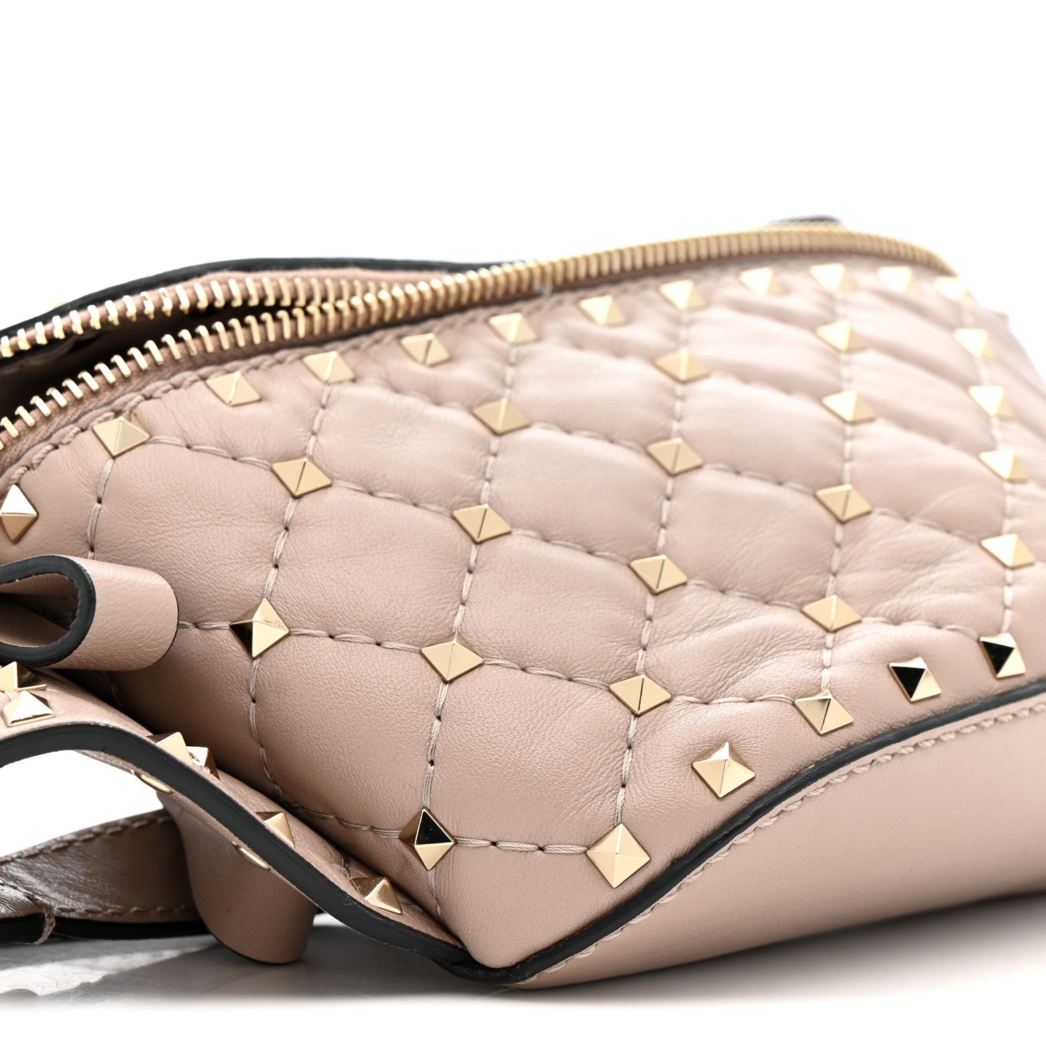 Nappa Rockstud Spike Belt Bag Poudre