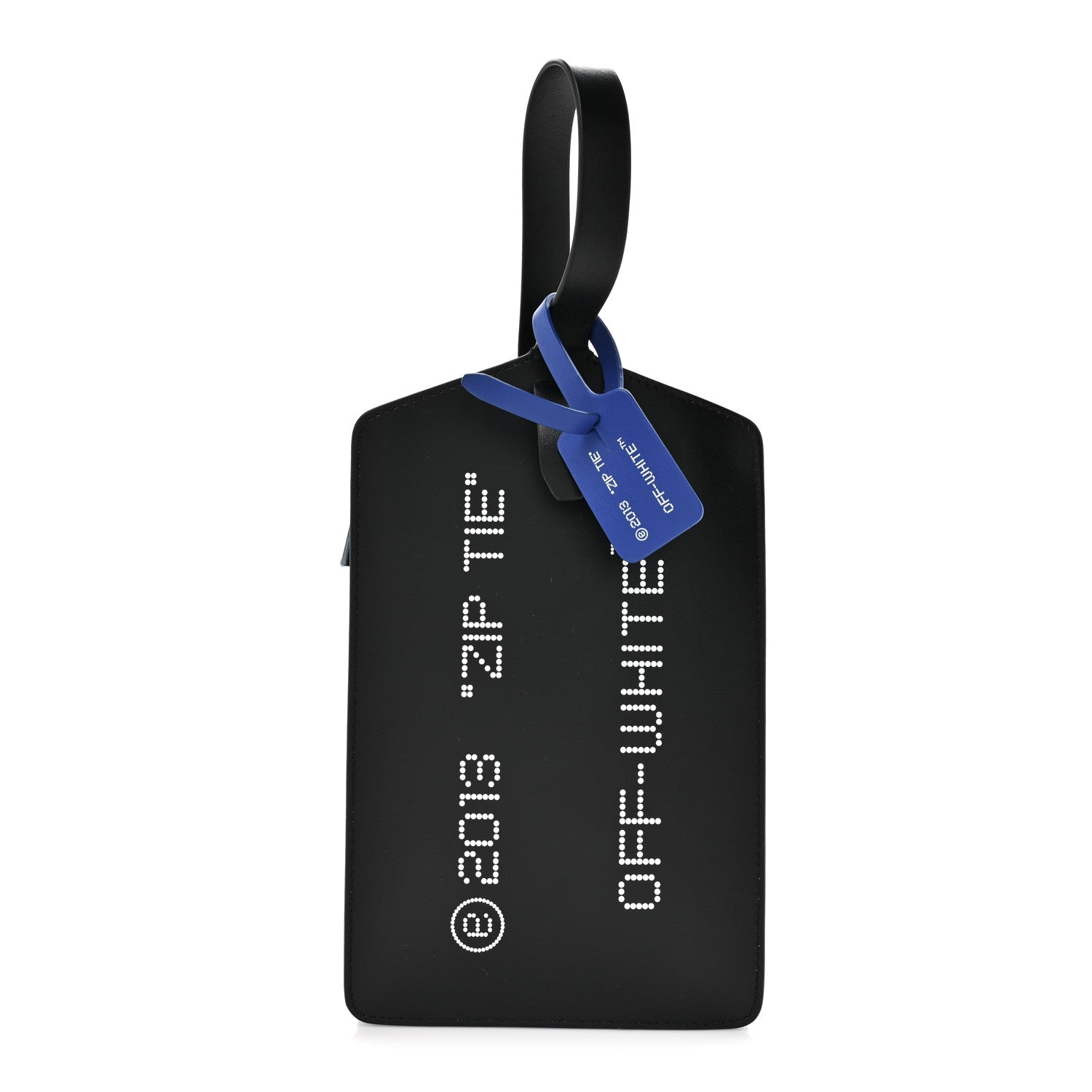 Calfskin Medium Zip Tie Clutch Black