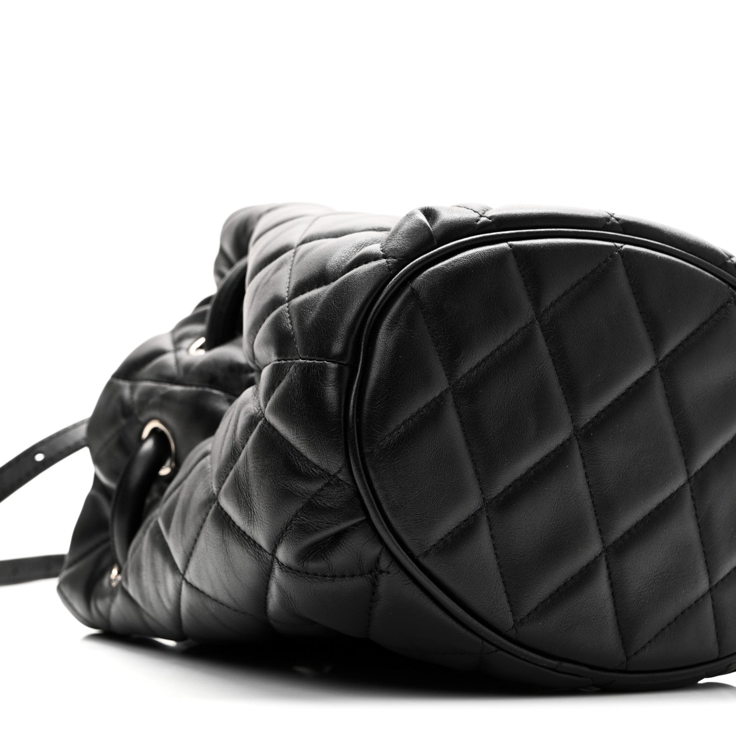 Nappa Calfskin Quilted Touch B Bucket Bag Black