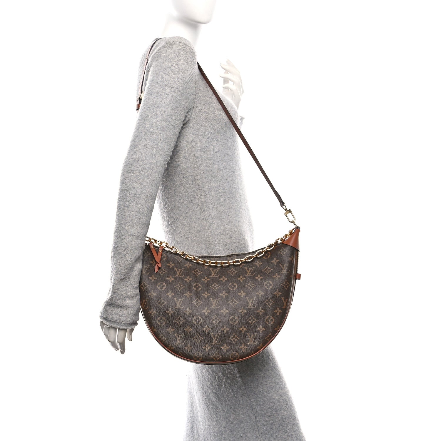 Reverse Monogram Loop Hobo