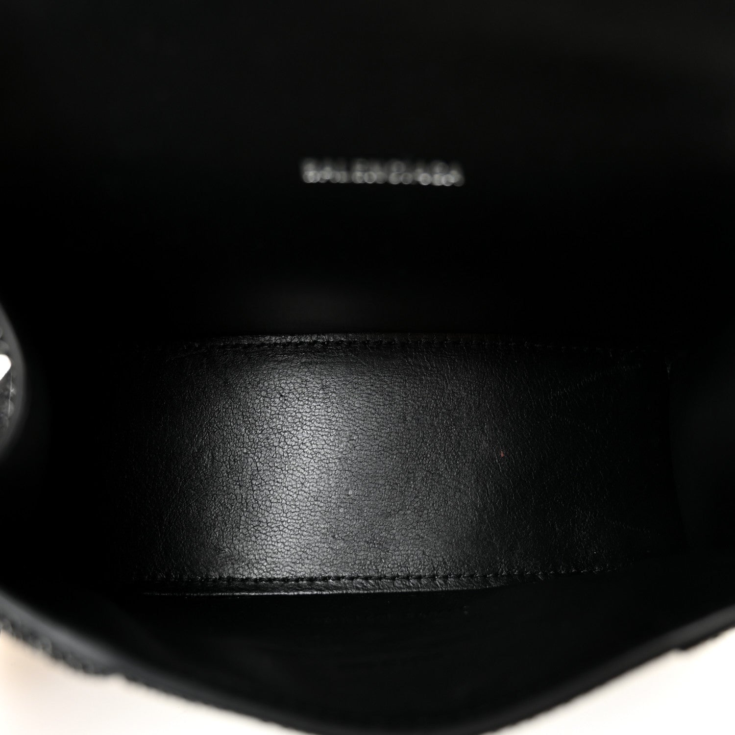 Strass Suede Hourglass Top Handle Bag XS Black Jet