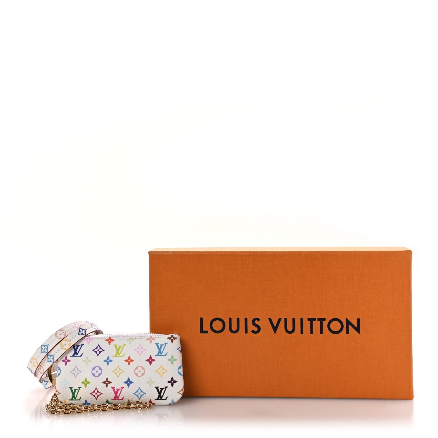 LV X TM Monogram Multicolor Phone Holder White