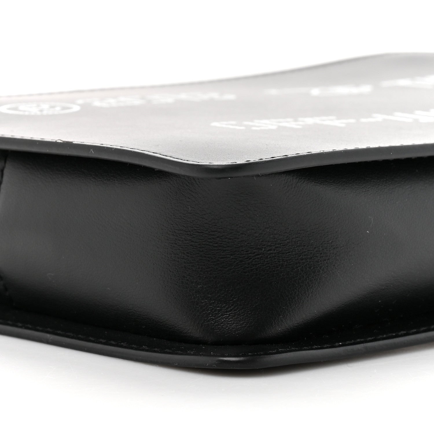 Calfskin Medium Zip Tie Clutch Black