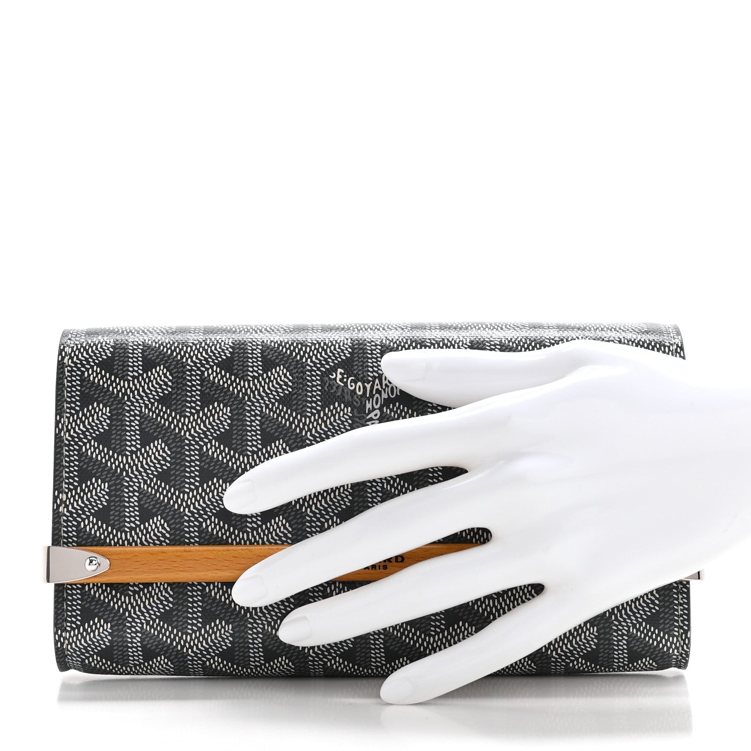 Goyardine Monte Carlo Bois Clutch Grey