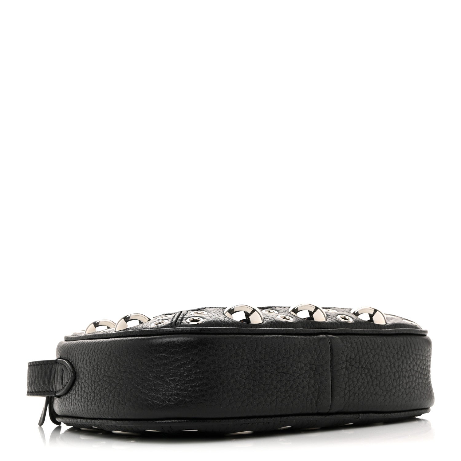 Grainy Calfskin Studded Nellcote Crossbody Bag Black