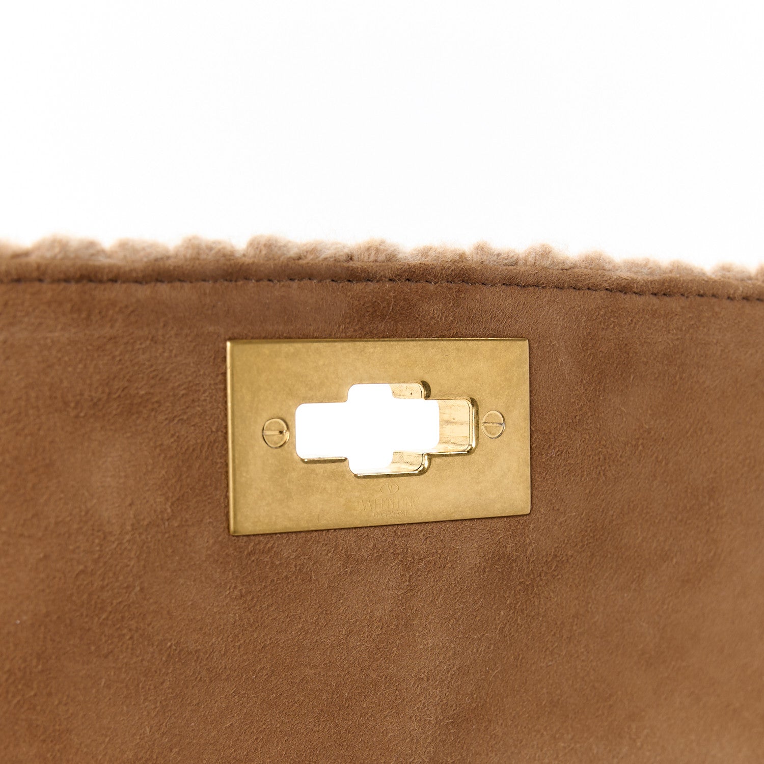 Cashmere Large Roman Stud Shoulder Bag Saddle Brown