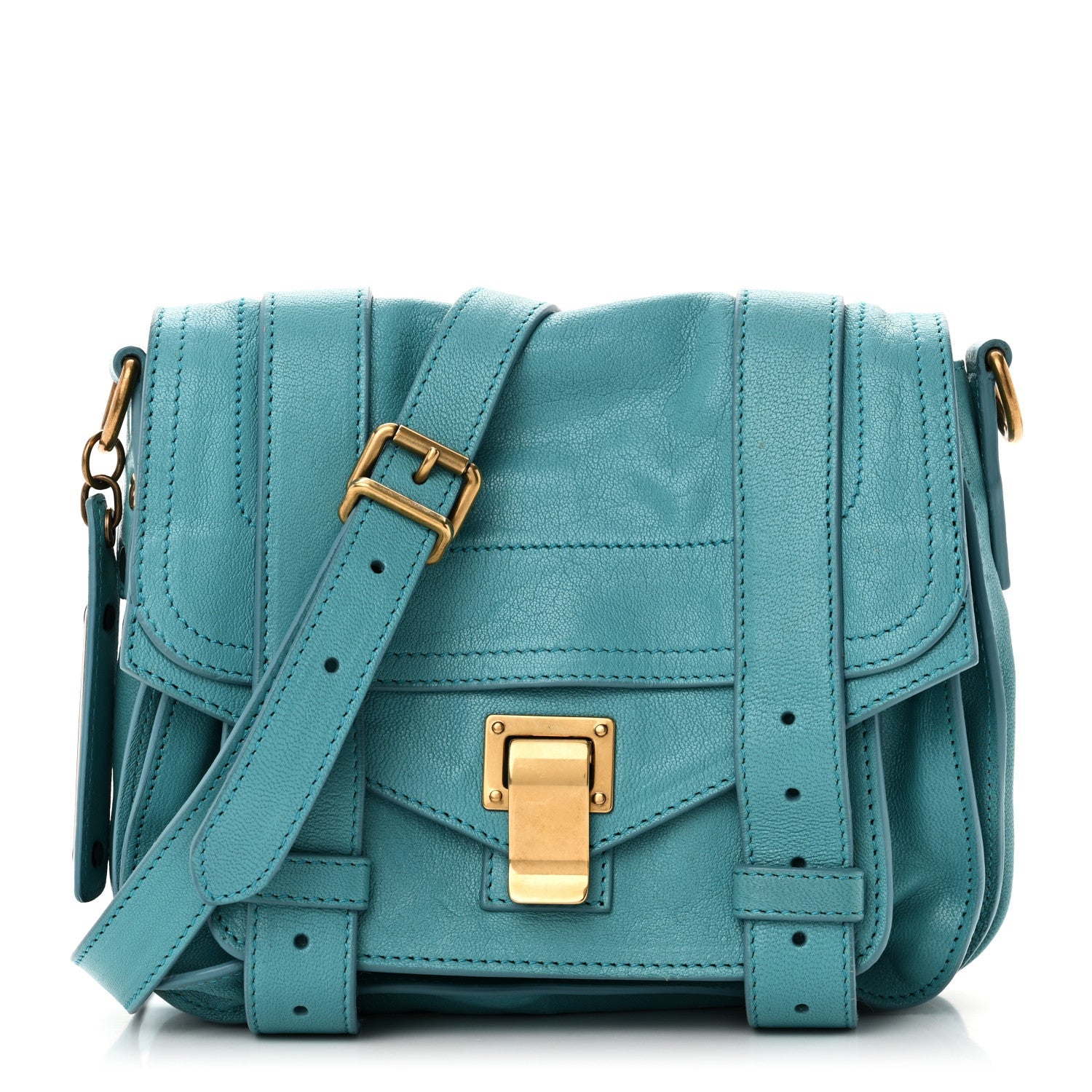 Lambskin PS1 Mini Pouch Messenger Bag Lagoon