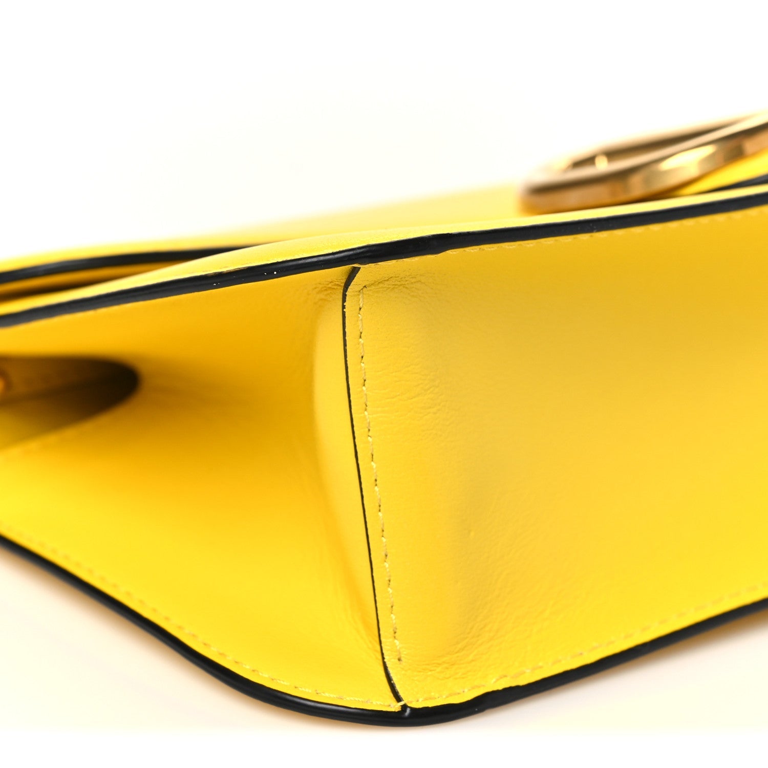 Calfskin Vlogo Loco Shoulder Bag Bright Lemon