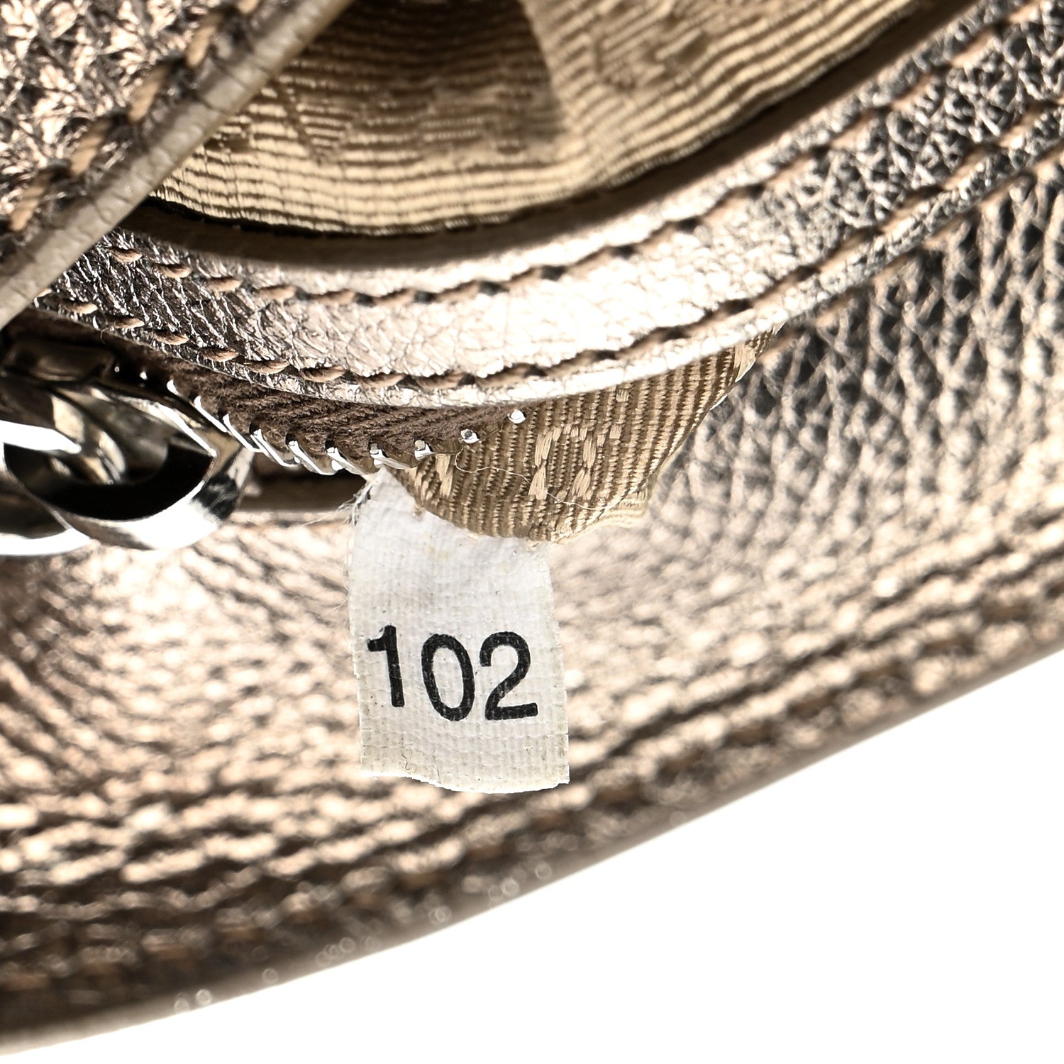 Metallic Vitello Daino Pushlock Shoulder Bag Peltro