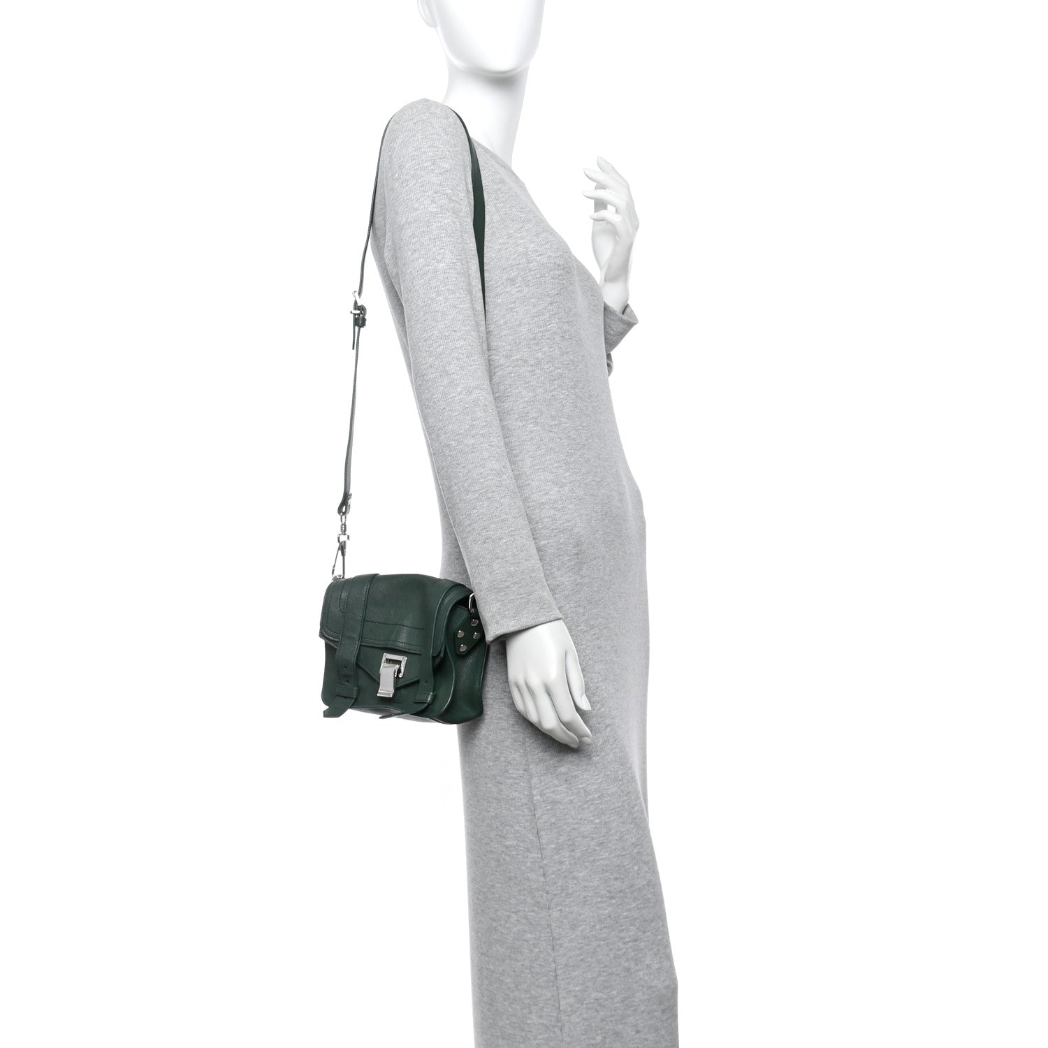 Lambskin Mini PS1 Satchel Forest Green