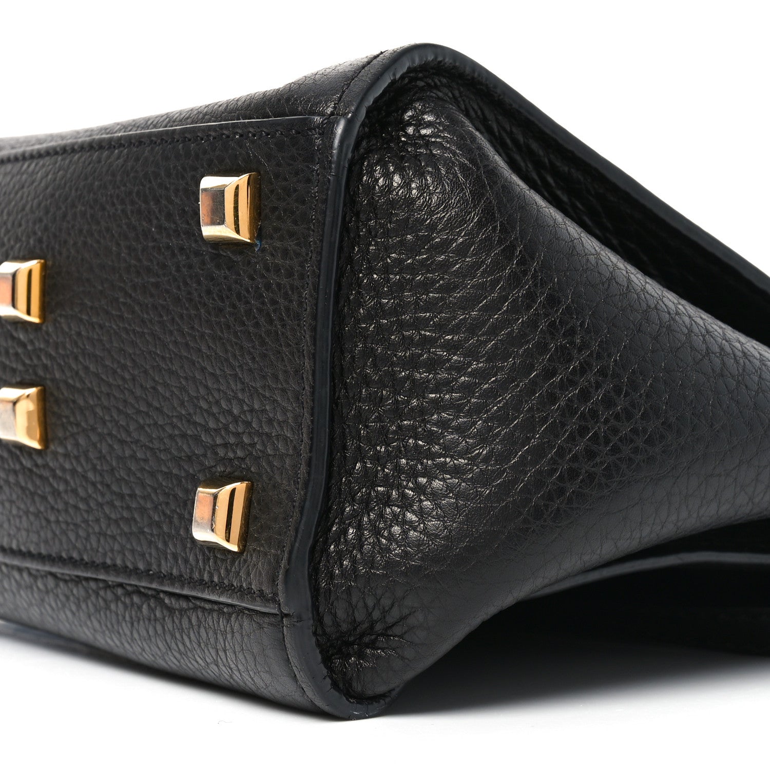 Pebbled Calfskin Medium My Rockstud Frame Bag Black