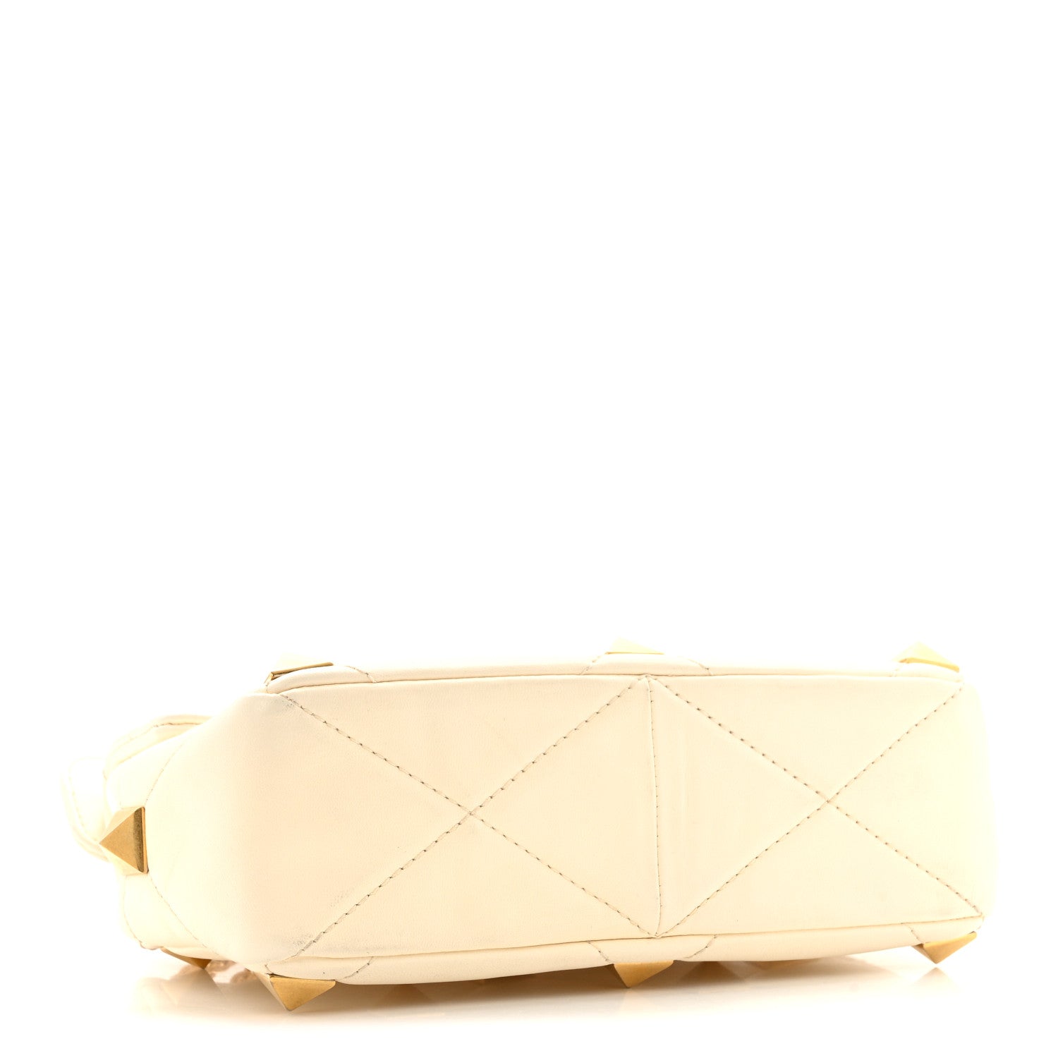 Nappa Medium Roman Stud Shoulder Bag Ivory